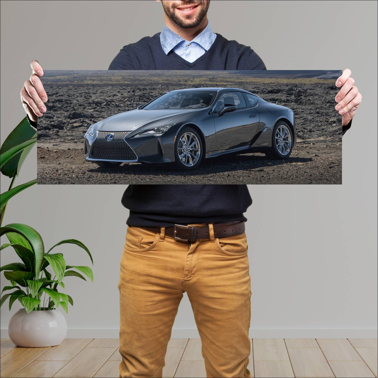 Cuadro grande 30x80cm 2018 lexus lc hybrid us Lexus