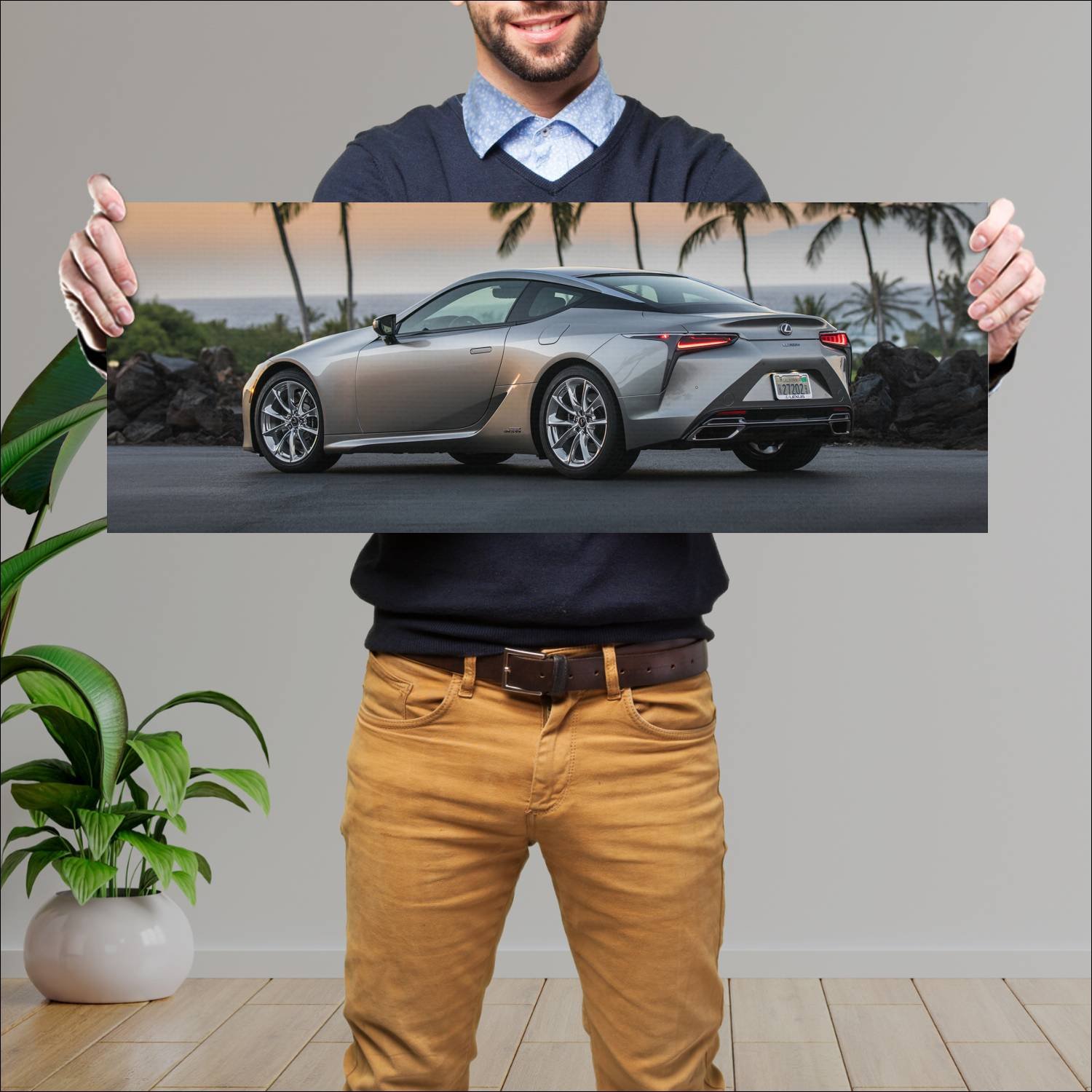 Cuadro grande 30x80cm 2018 lexus lc hybrid us Lexus