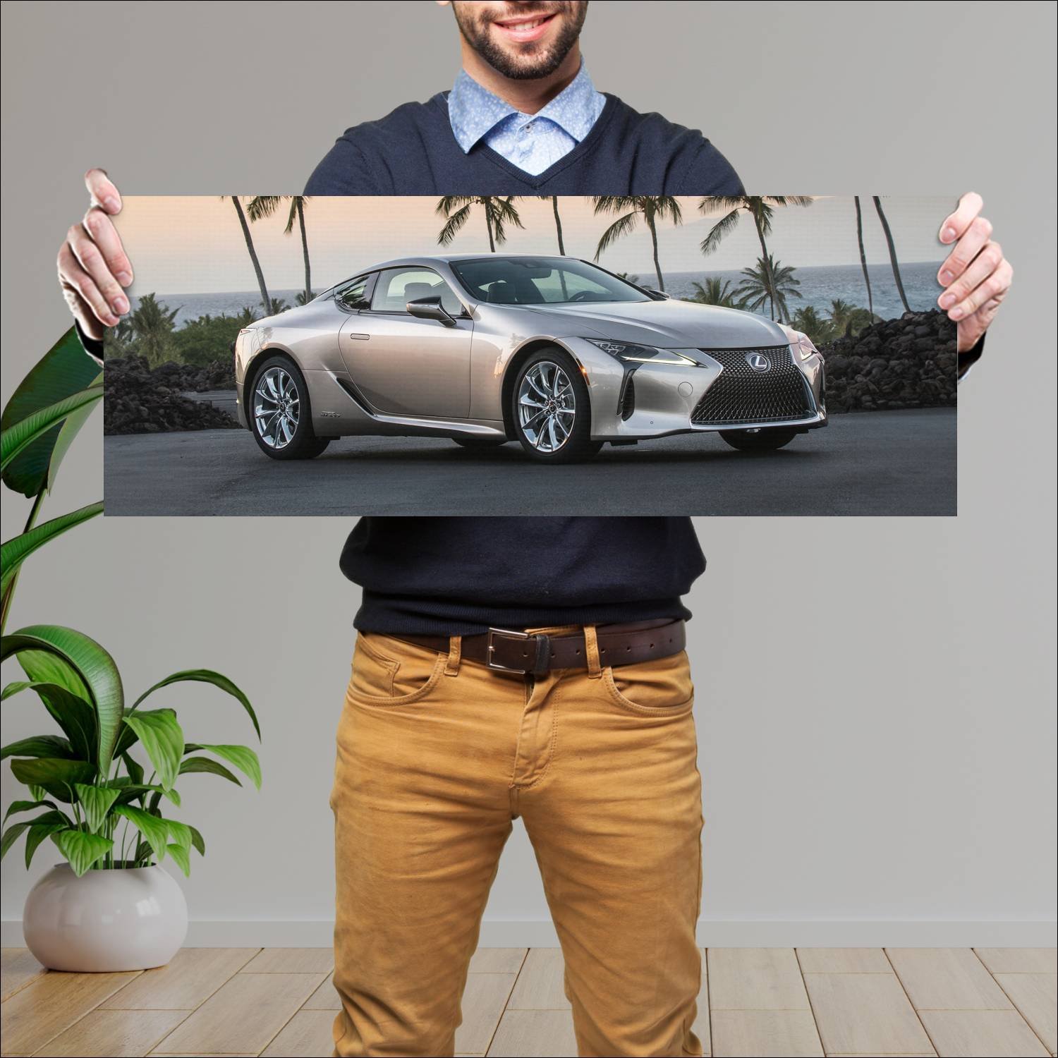 Cuadro grande 30x80cm 2018 lexus lc hybrid us Lexus