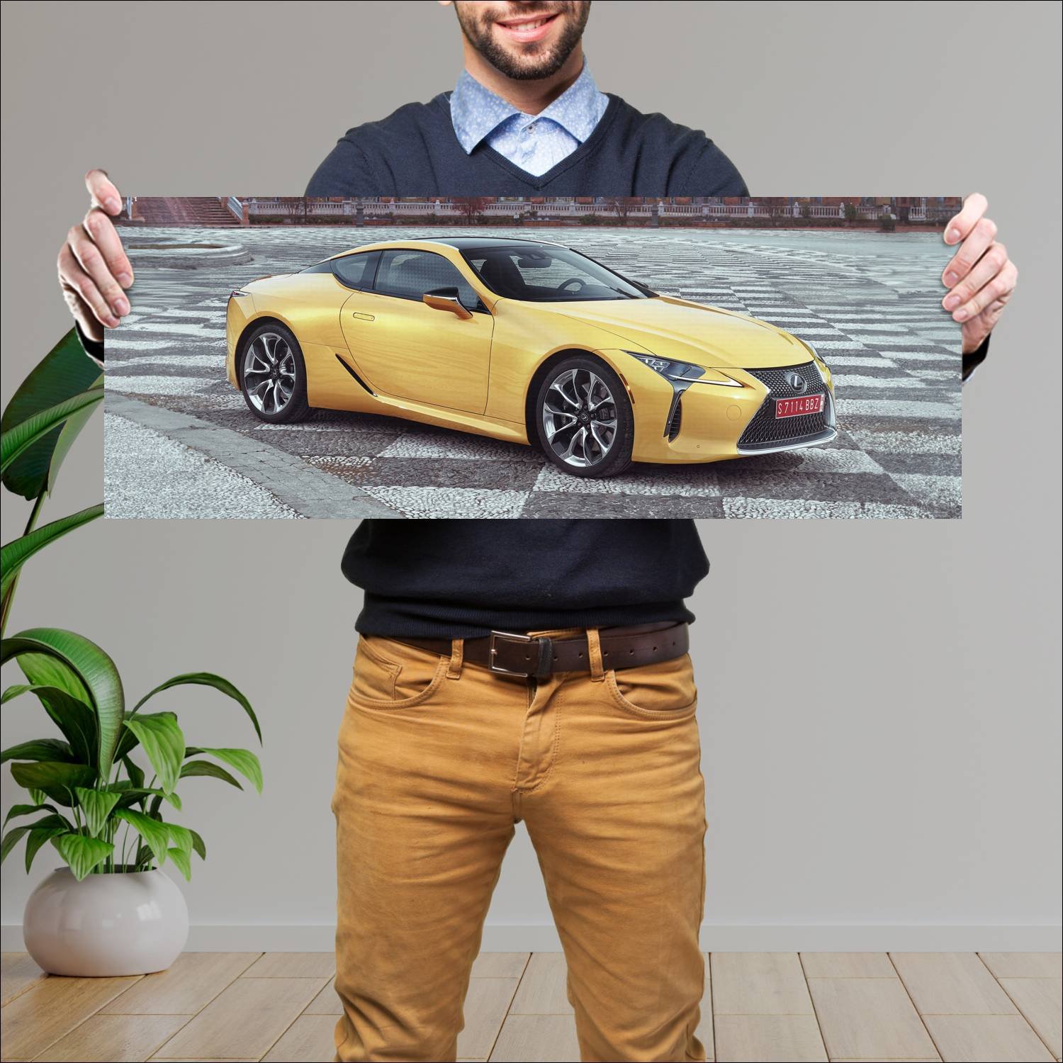 Cuadro grande 30x80cm 2018 lexus lc us auto 546 Lexus