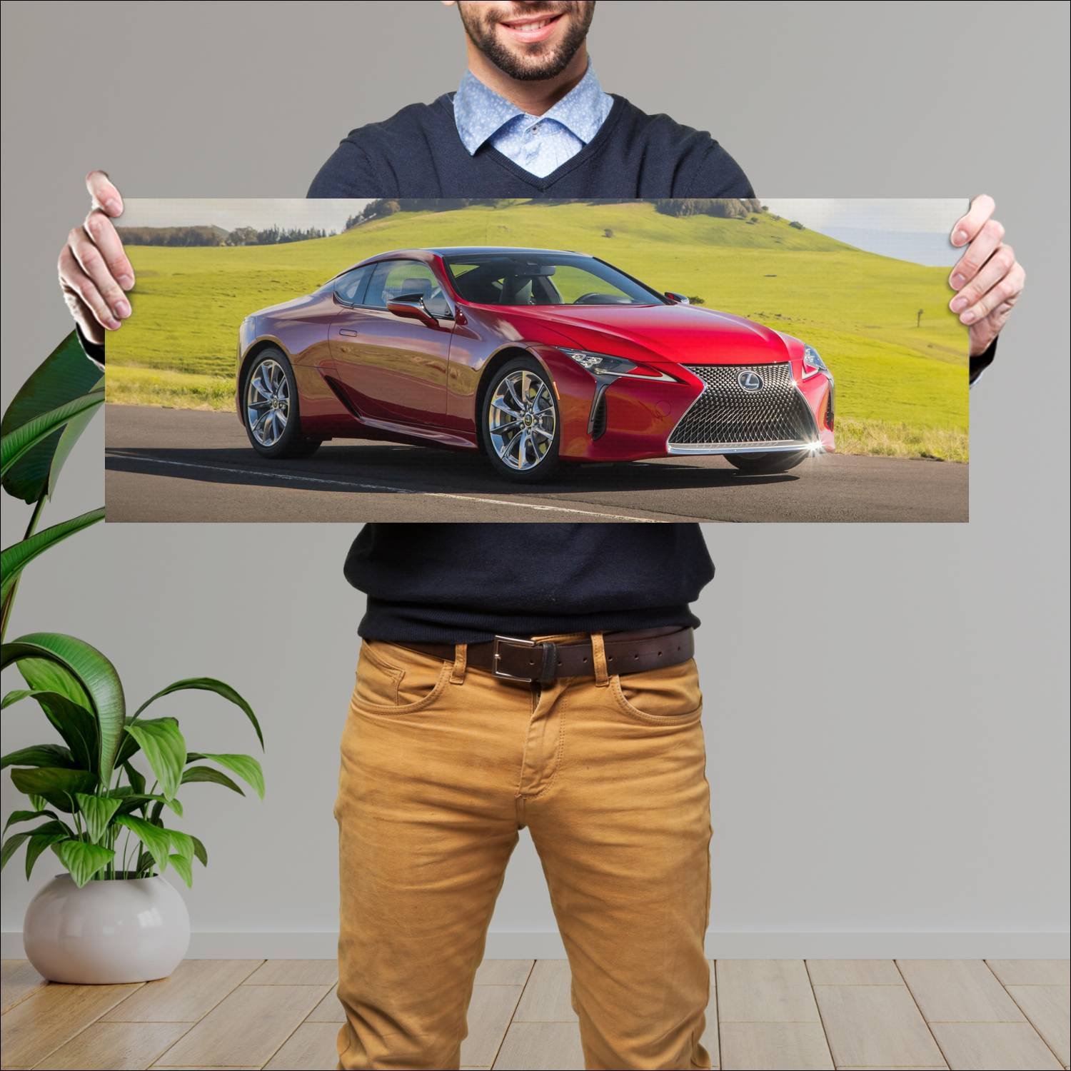 Cuadro grande 30x80cm 2018 lexus lc us auto 547 Lexus