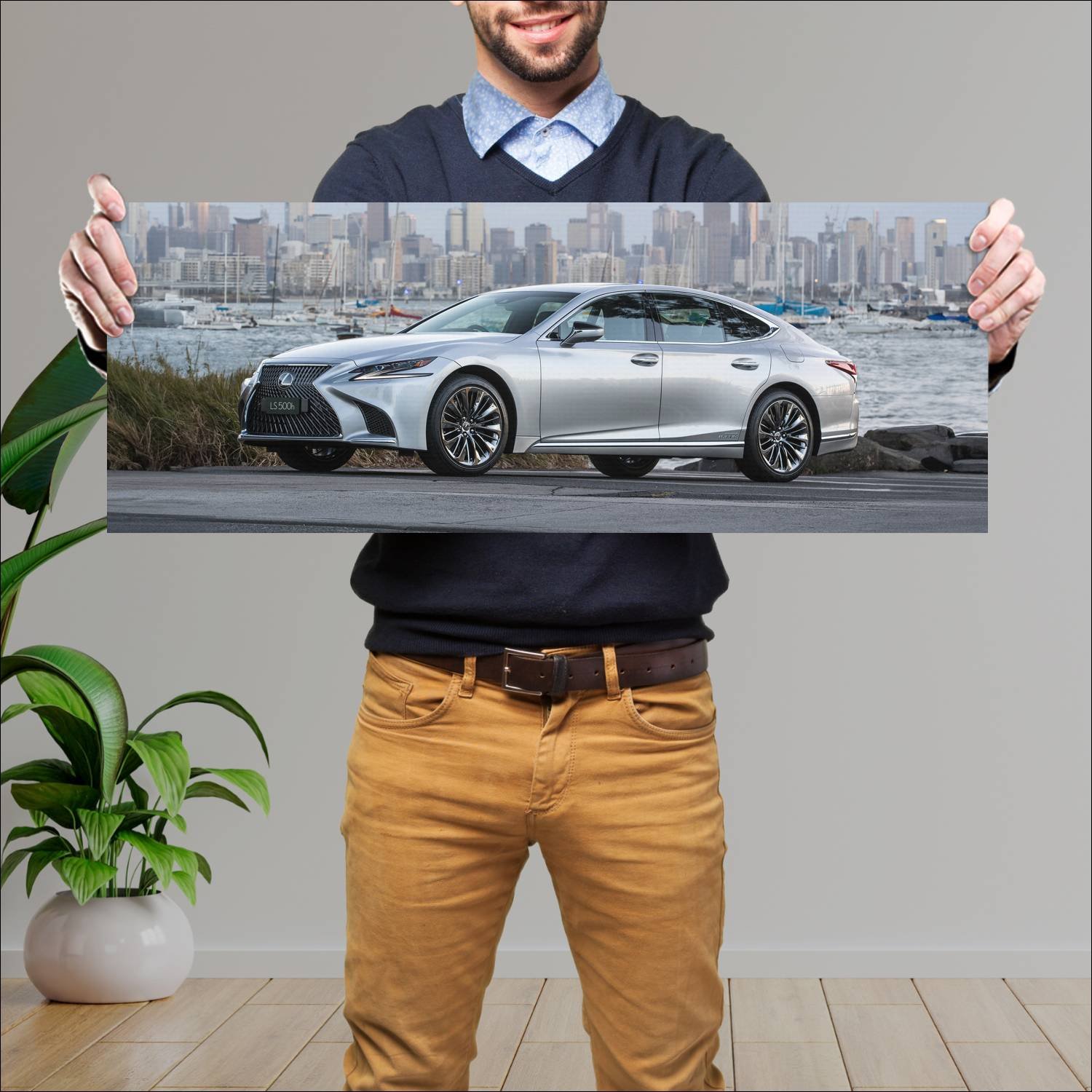 Cuadro grande 30x80cm 2018 lexus ls hybrid au Lexus