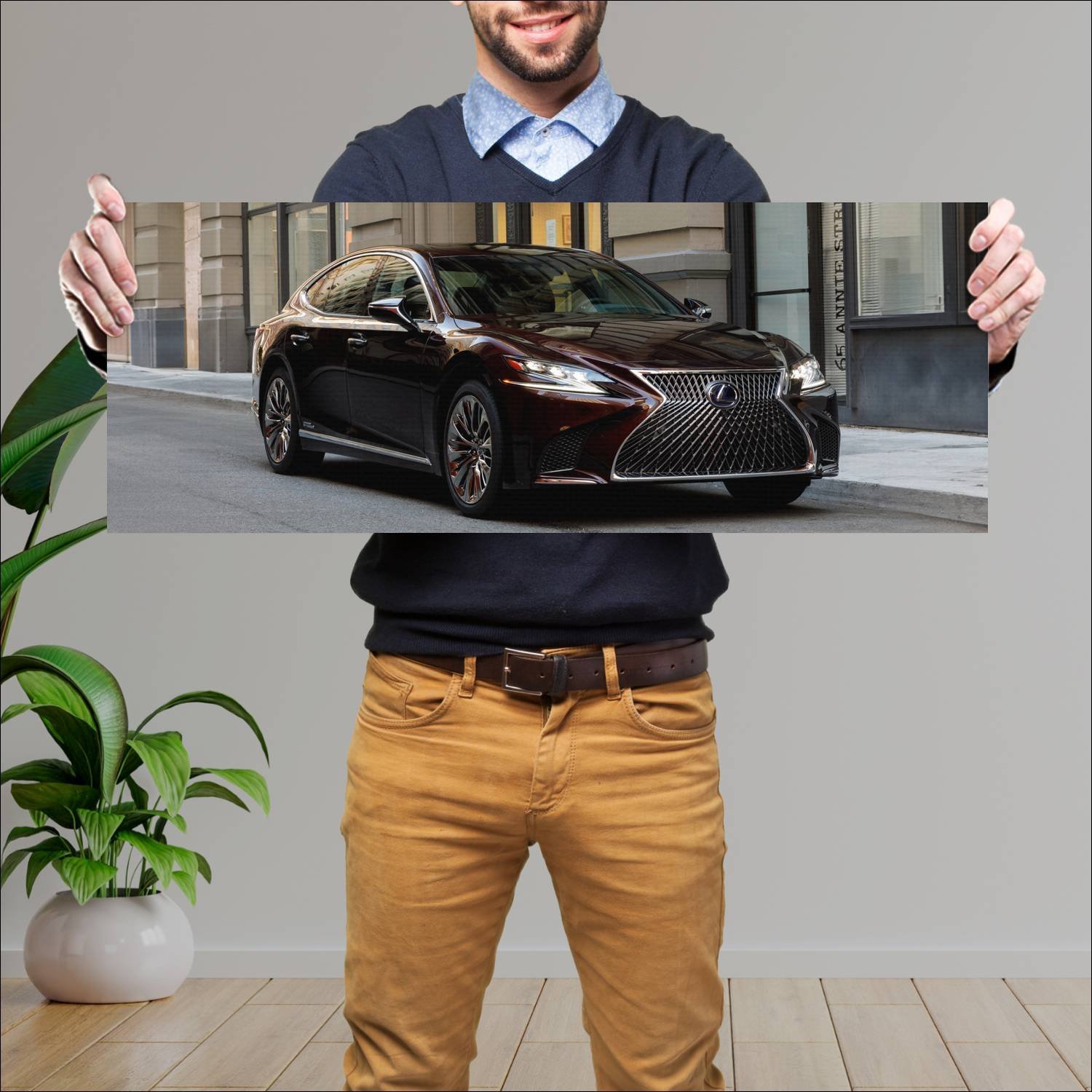 Cuadro grande 30x80cm 2018 lexus ls hybrid us Lexus