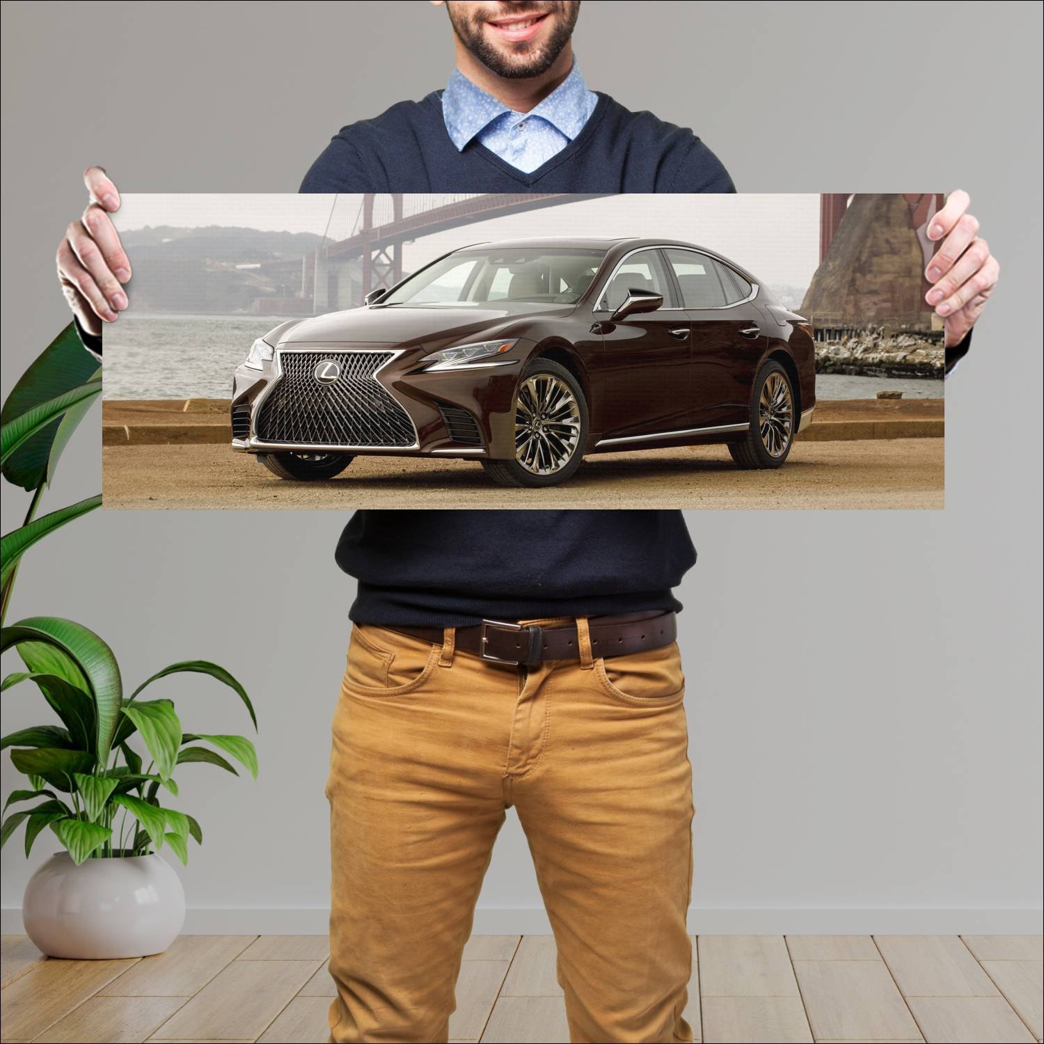 Cuadro grande 30x80cm 2018 lexus ls us auto 559 Lexus