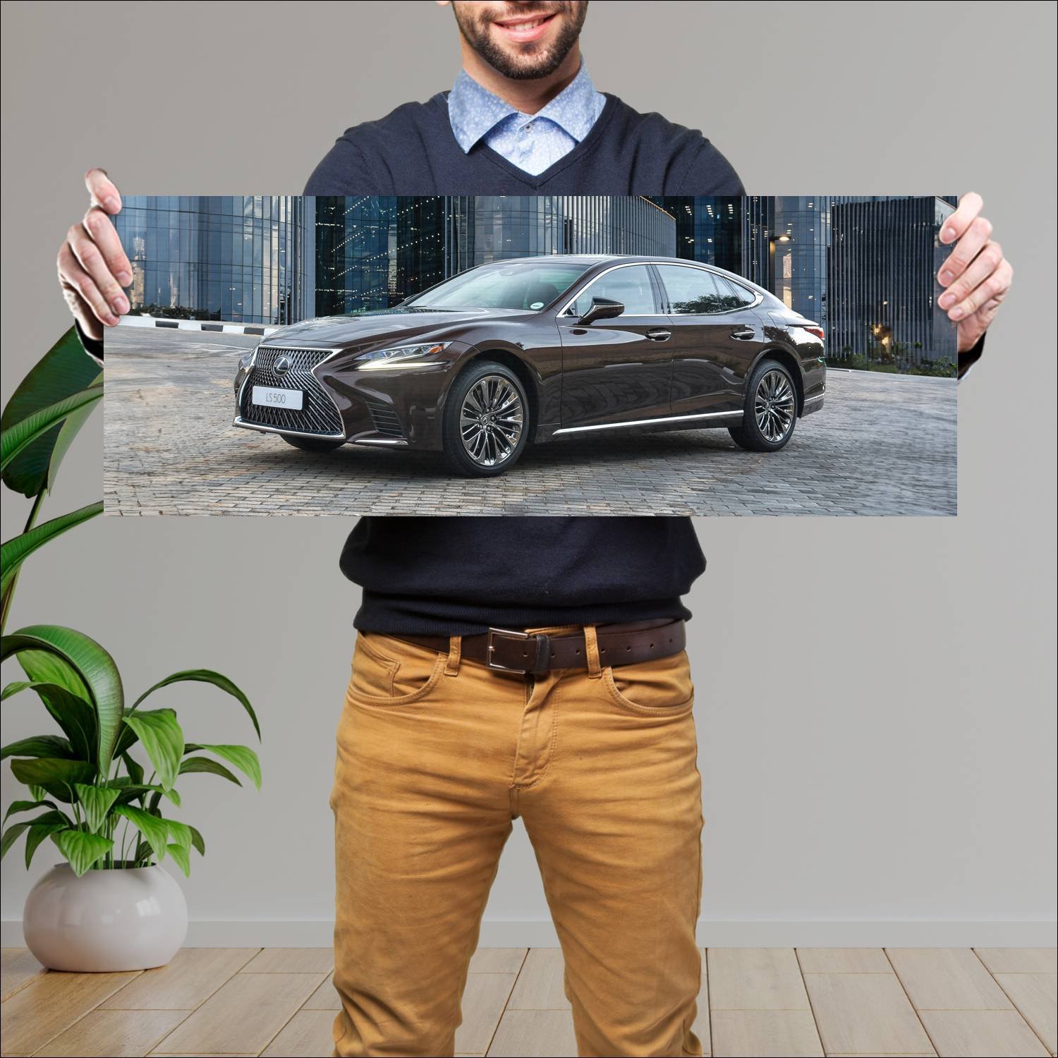 Cuadro grande 30x80cm 2018 lexus ls za auto 560 Lexus
