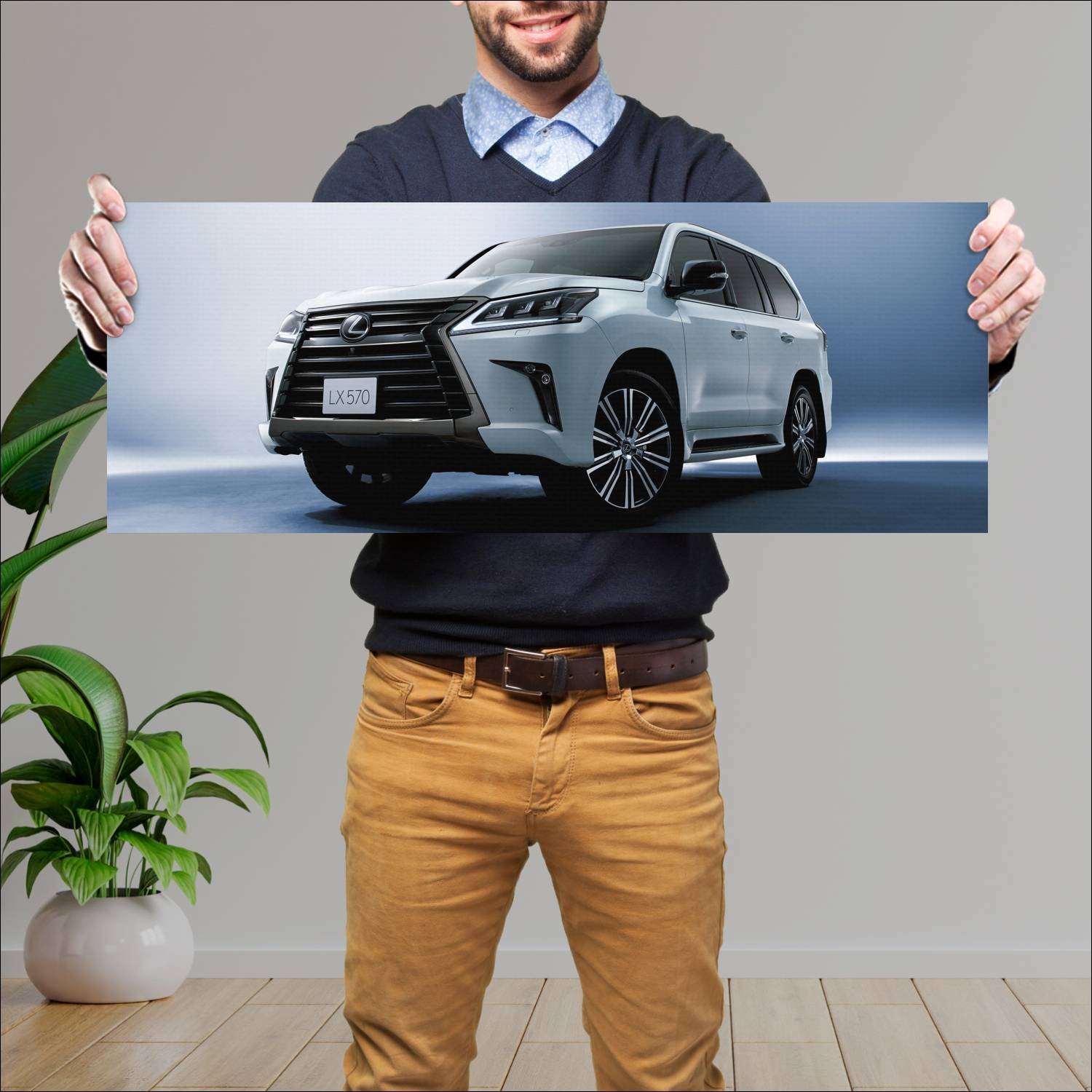 Cuadro grande 30x80cm 2018 lexus lx black sequence 562 Lexus