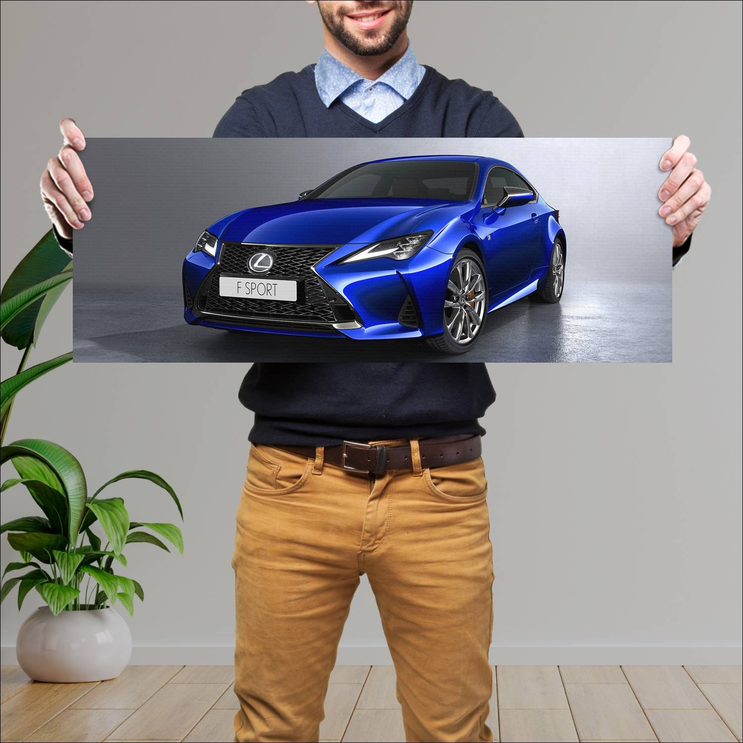 Cuadro grande 30x80cm 2018 lexus rc f sport auto 572 Lexus