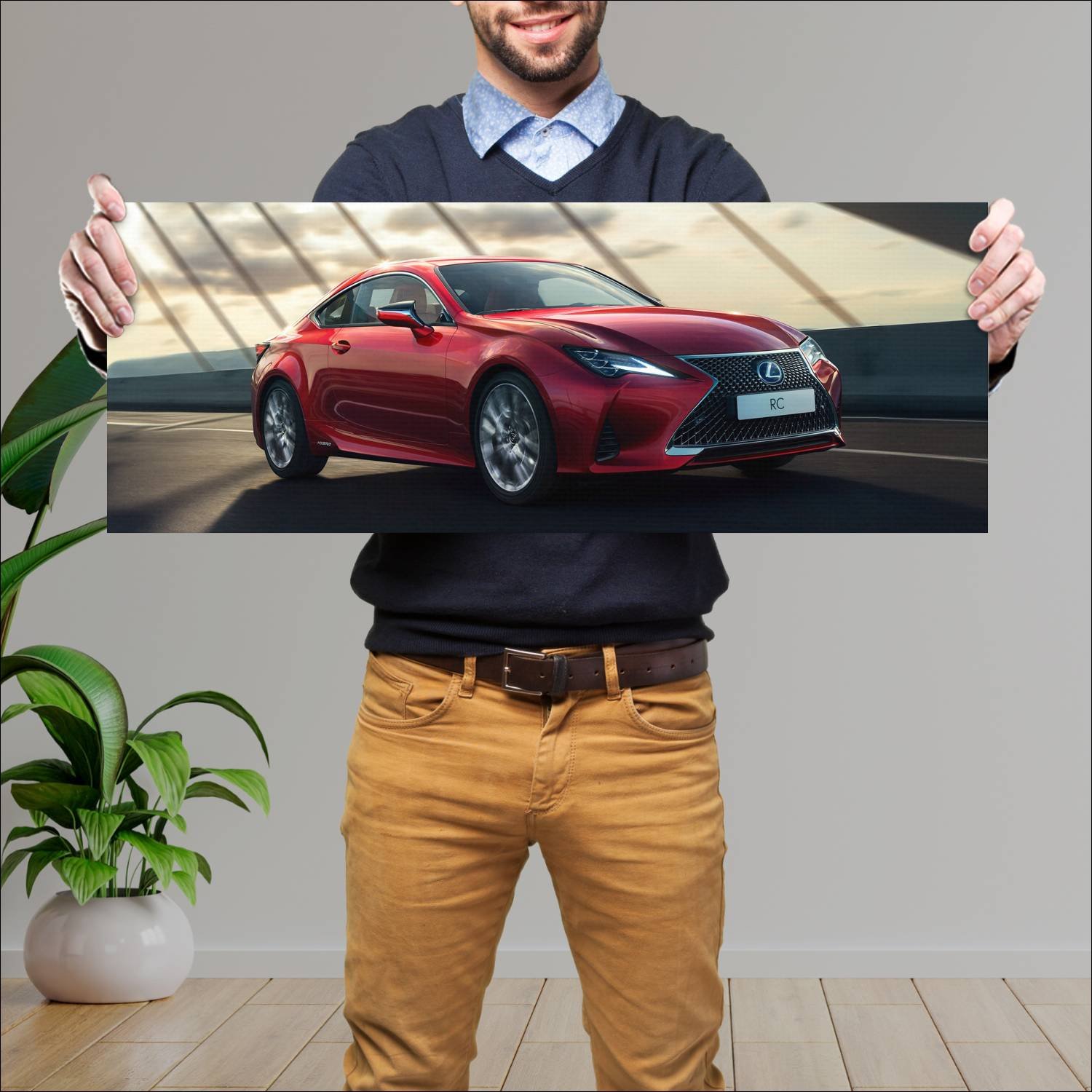 Cuadro grande 30x80cm 2018 lexus rc hybrid auto 575 Lexus