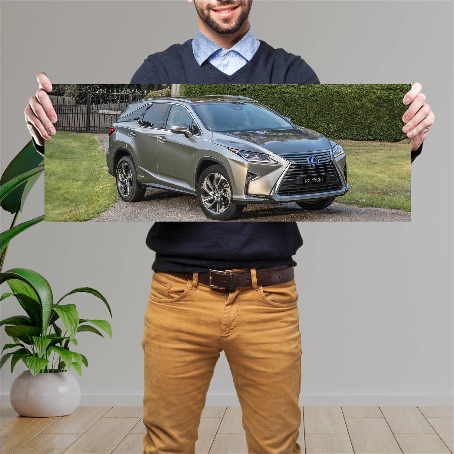 Cuadro grande 30x80cm 2018 lexus rx hybrid lwb au 579 Lexus