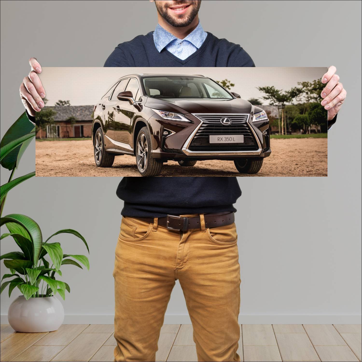 Cuadro grande 30x80cm 2018 lexus rx lwb za auto 587 Lexus