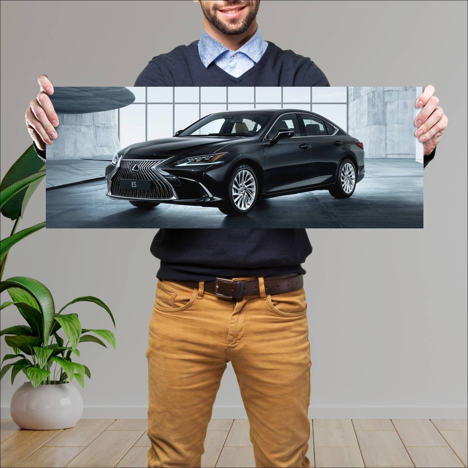 Cuadro grande 30x80cm 2019 lexus es eu auto 595 Lexus