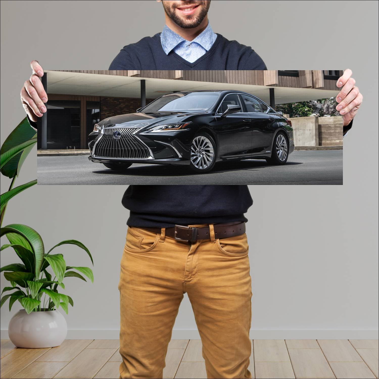Cuadro grande 30x80cm 2019 lexus es hybrid auto 599 Lexus