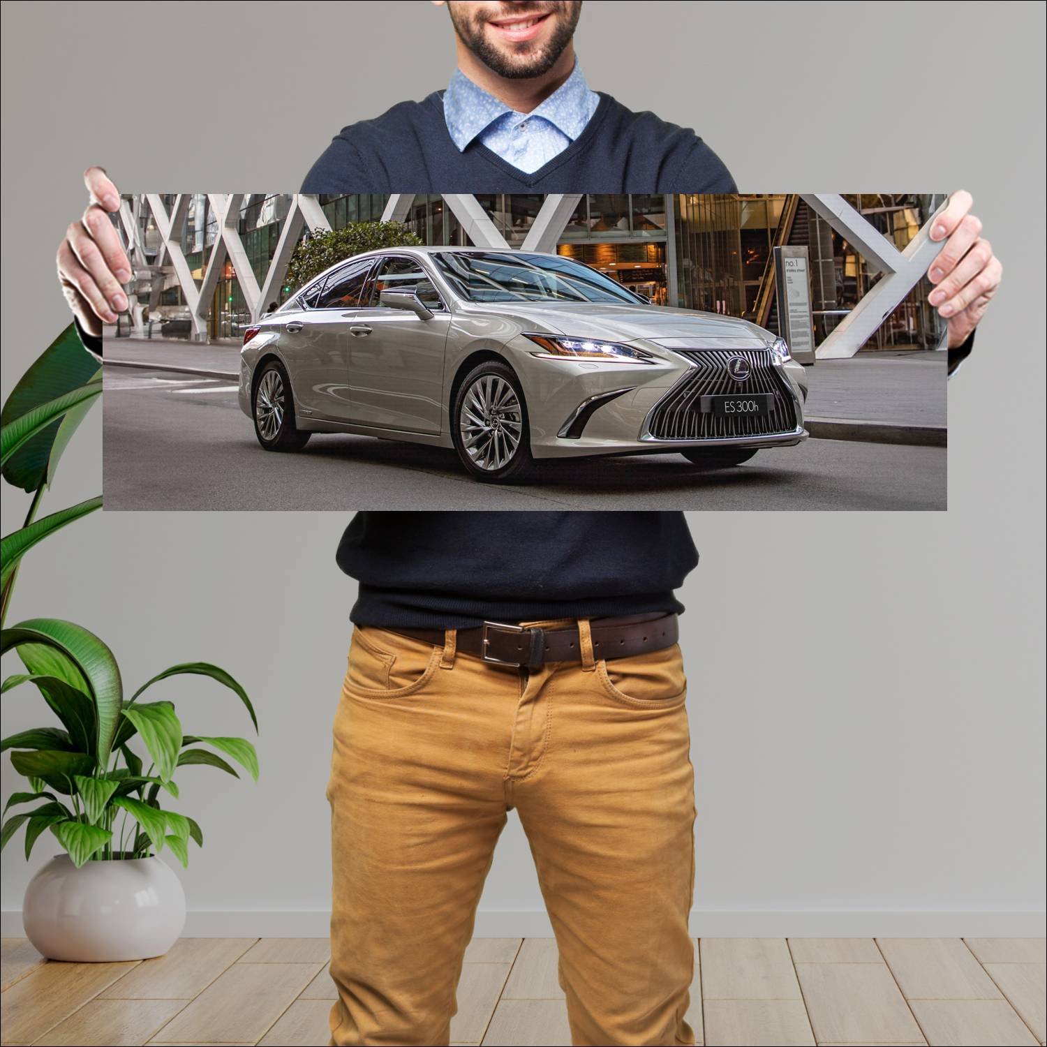 Cuadro grande 30x80cm 2019 lexus es hybrid au Lexus