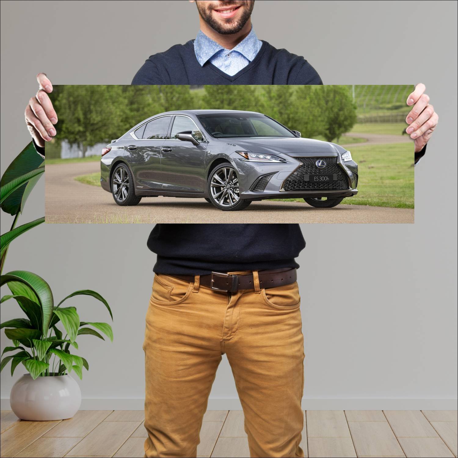 Cuadro grande 30x80cm 2019 lexus es hybrid f sport 601 Lexus