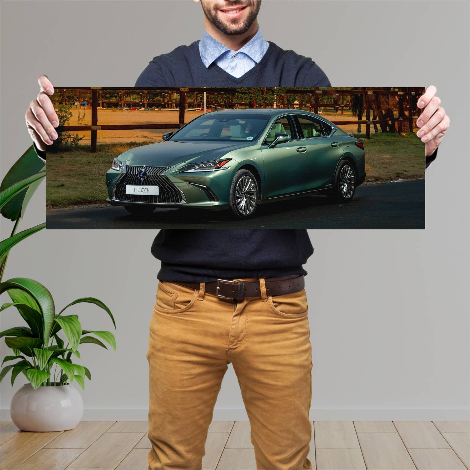 Cuadro grande 30x80cm 2019 lexus es hybrid za Lexus