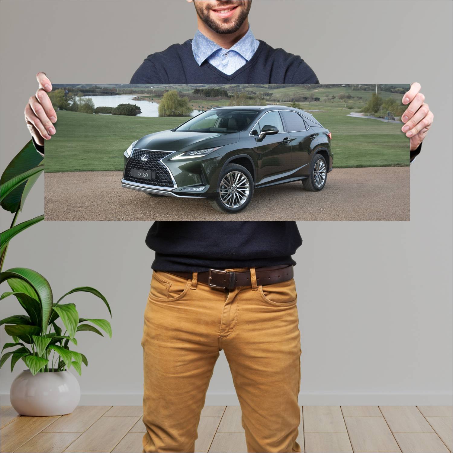 Cuadro grande 30x80cm 2019 lexus rx au auto 632 Lexus