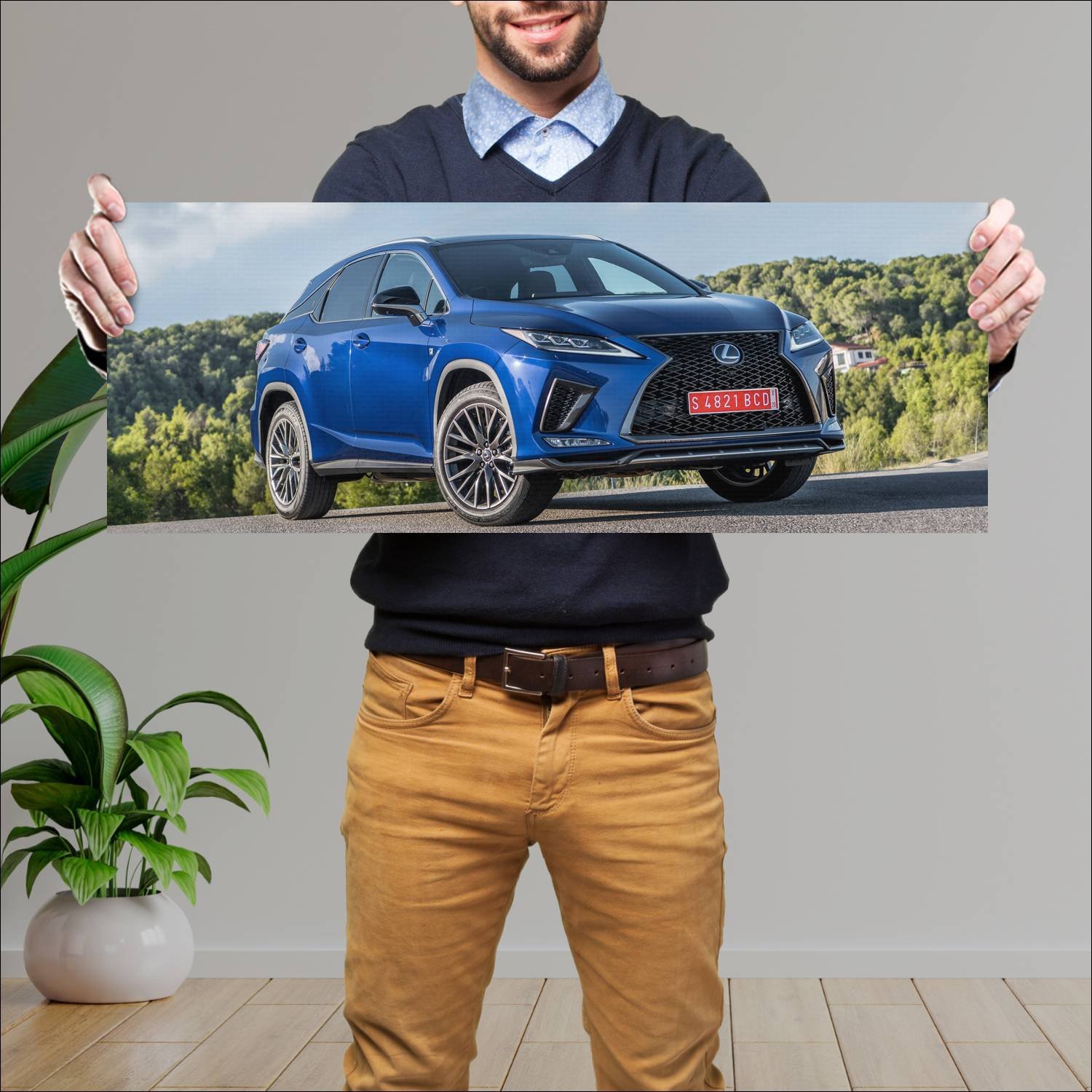 Cuadro grande 30x80cm 2019 lexus rx f sport auto 634 Lexus