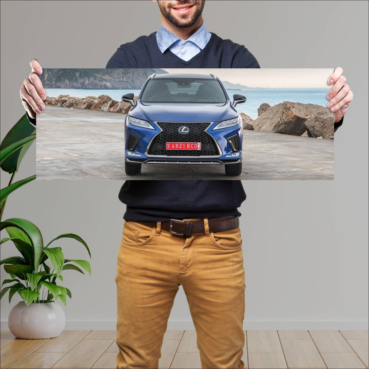 Cuadro grande 30x80cm 2019 lexus rx f sport auto 635 Lexus