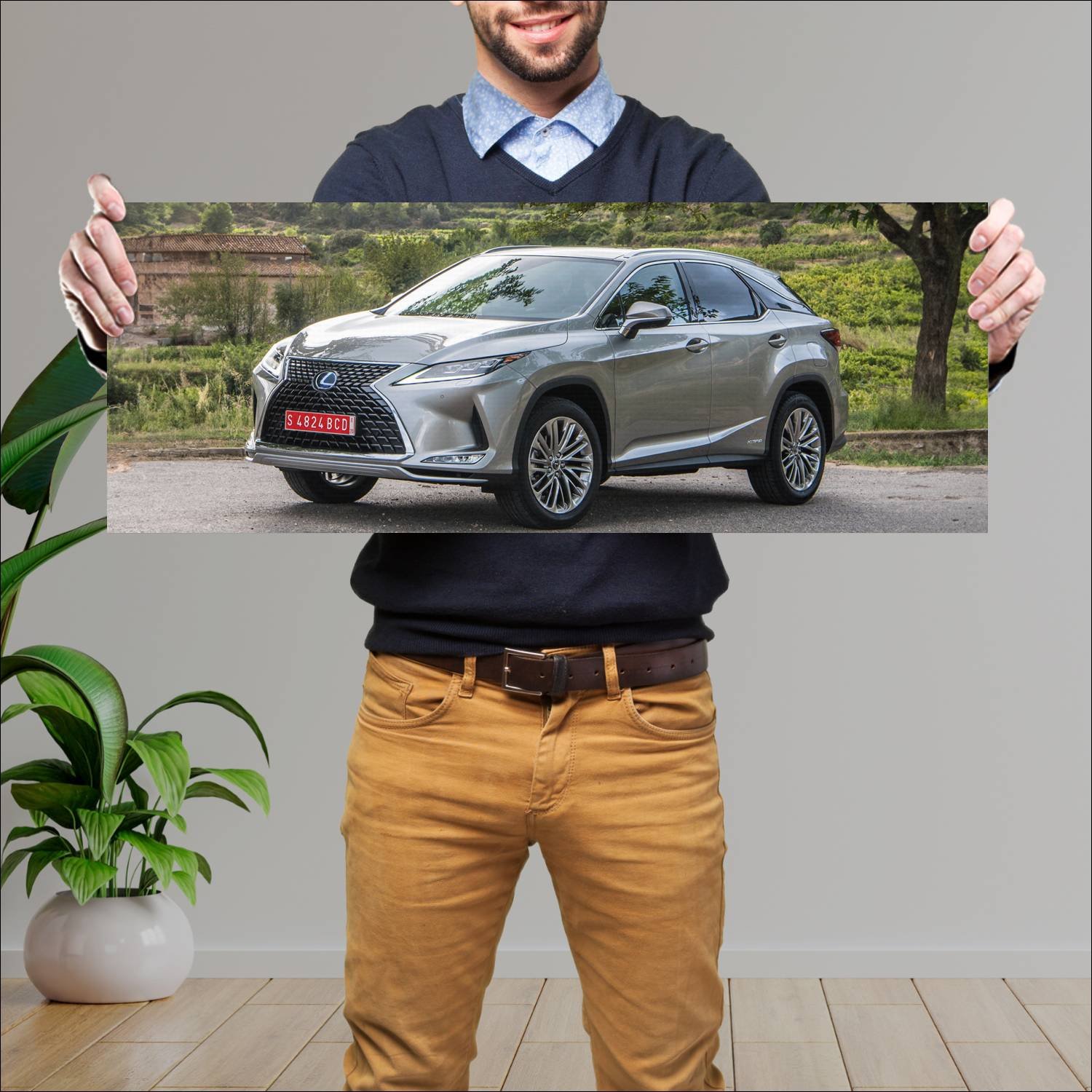 Cuadro grande 30x80cm 2019 lexus rx hybrid auto 637 Lexus
