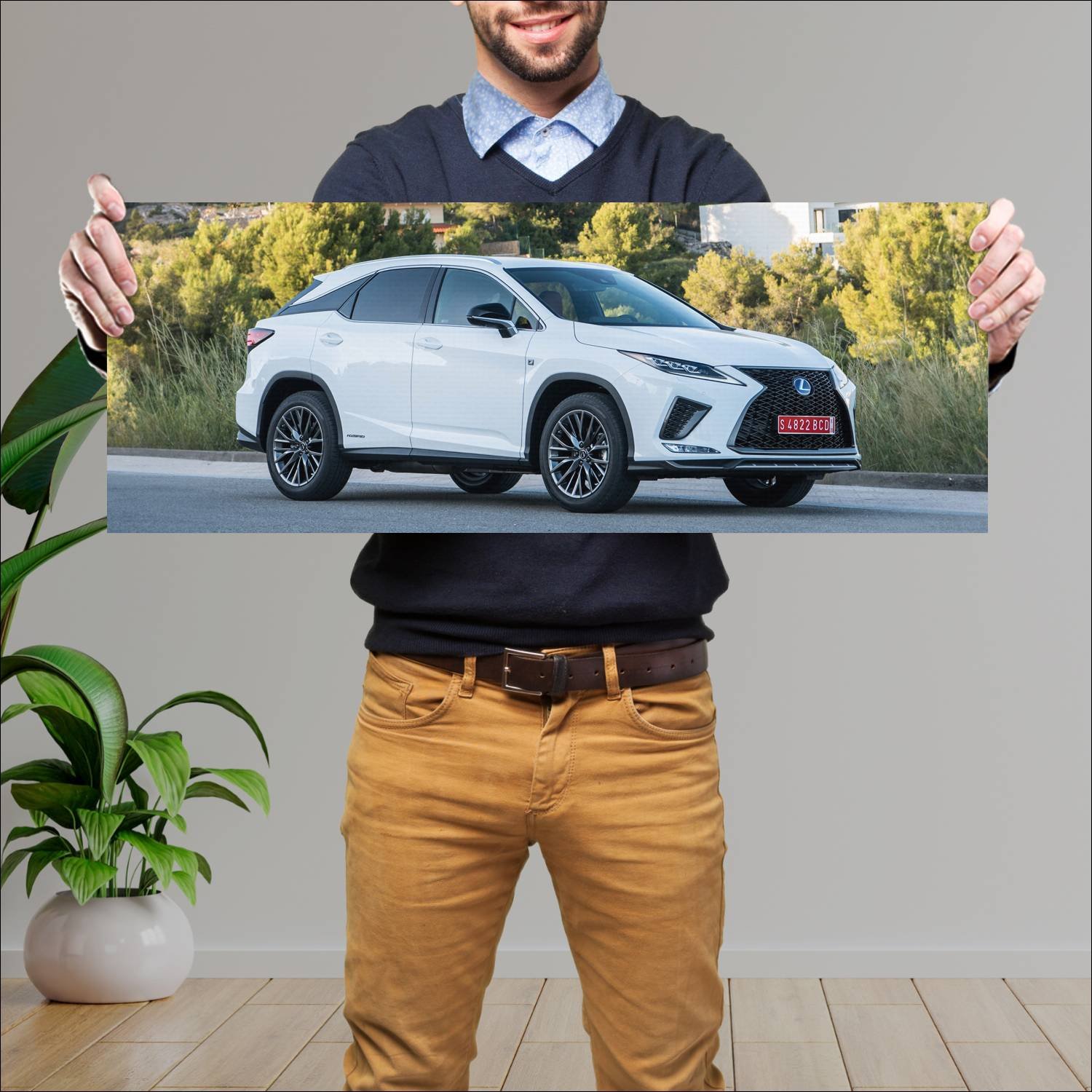 Cuadro grande 30x80cm 2019 lexus rx hybrid f sport 640 Lexus
