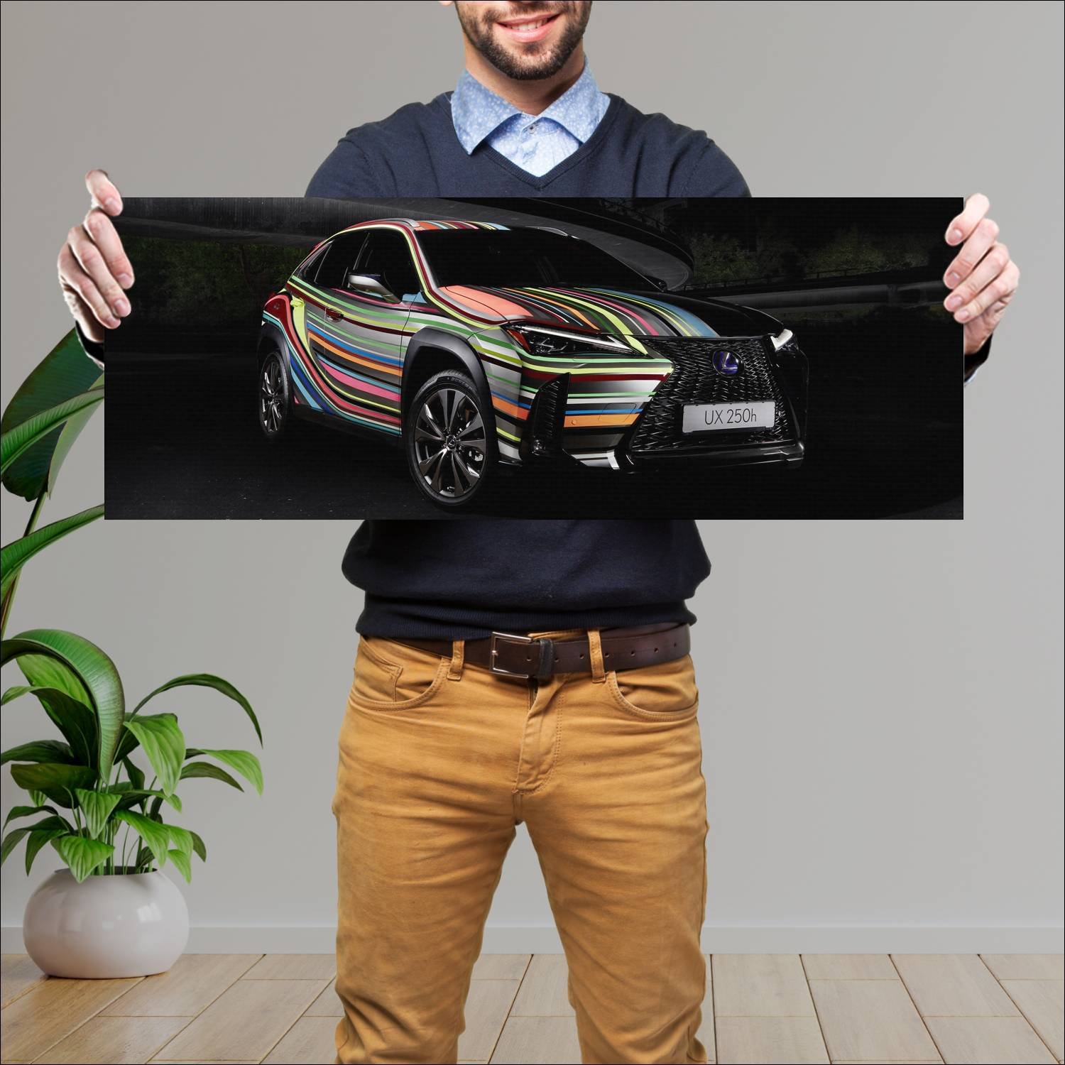 Cuadro grande 30x80cm 2019 lexus ux hybrid f sport 651 Lexus