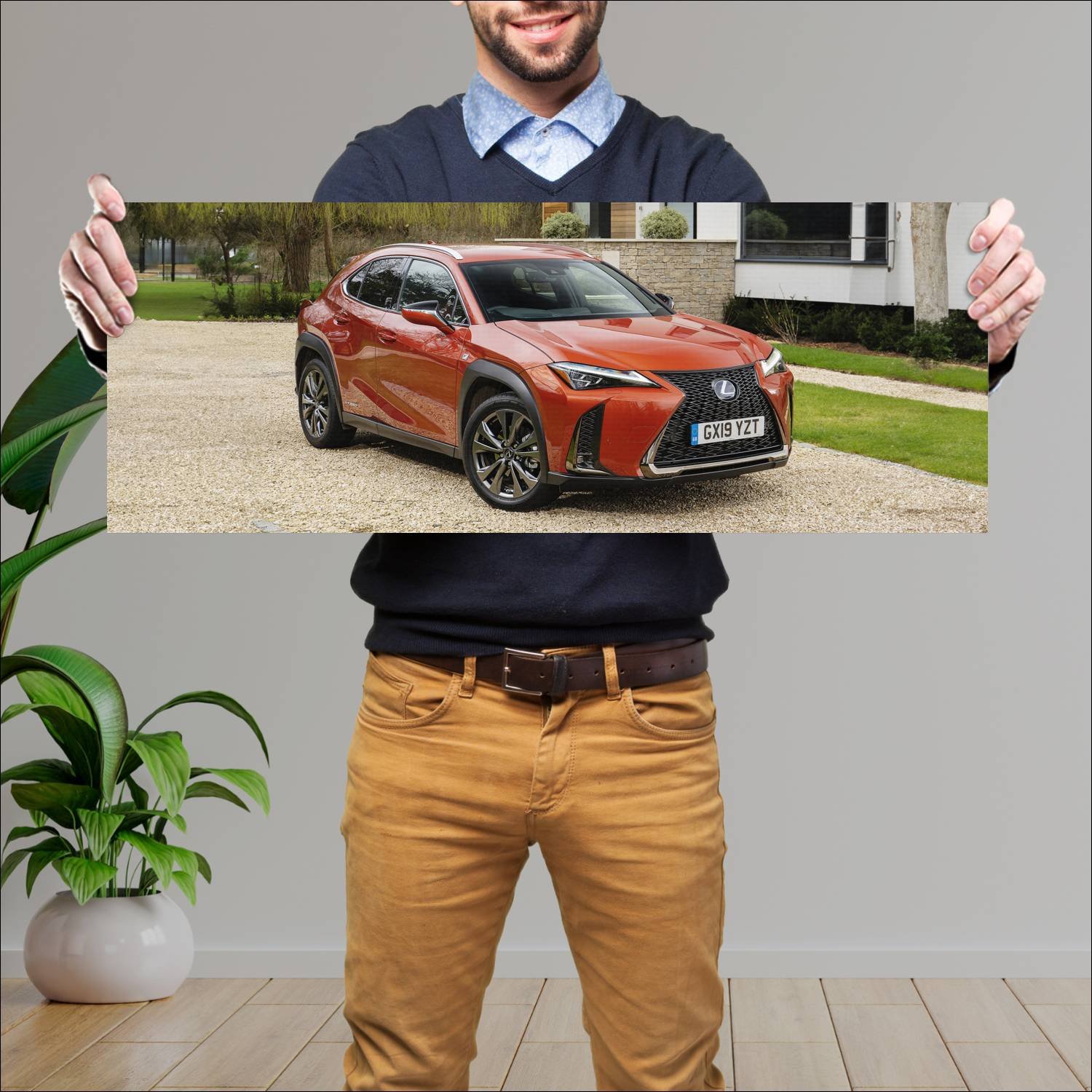 Cuadro grande 30x80cm 2019 lexus ux hybrid f sport 653 Lexus