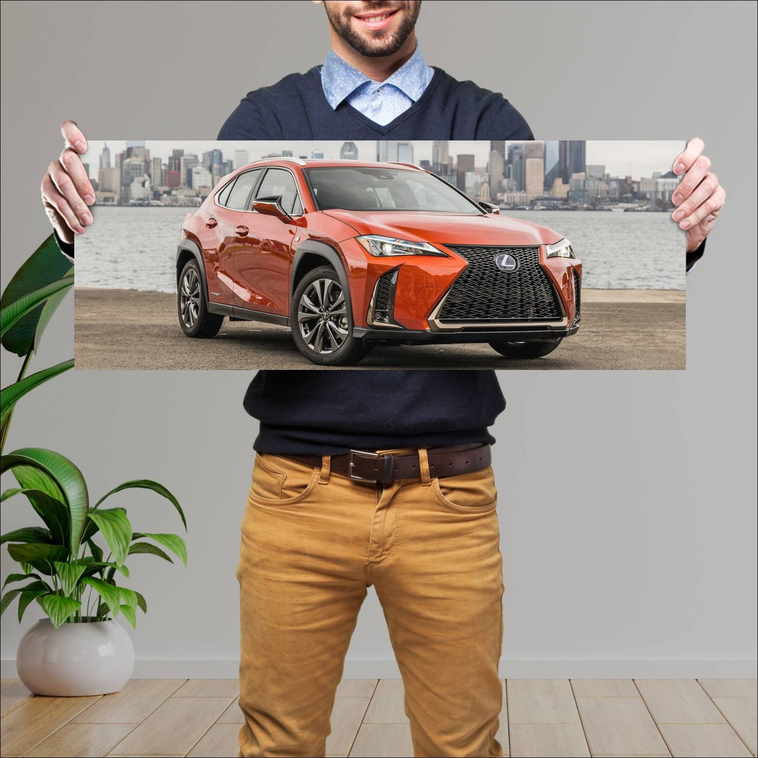 Cuadro grande 30x80cm 2019 lexus ux hybrid f sport 654 Lexus