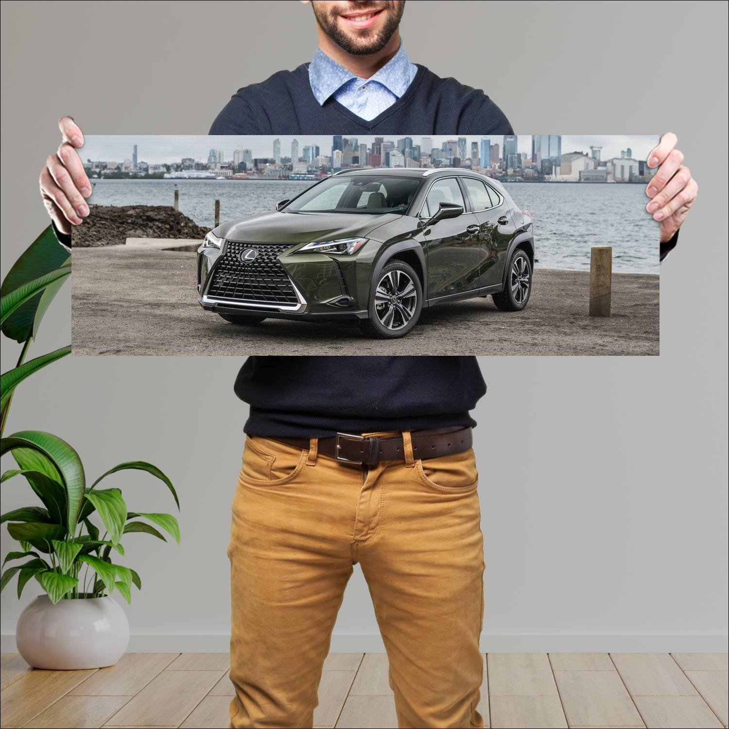 Cuadro grande 30x80cm 2019 lexus ux us auto 658 Lexus
