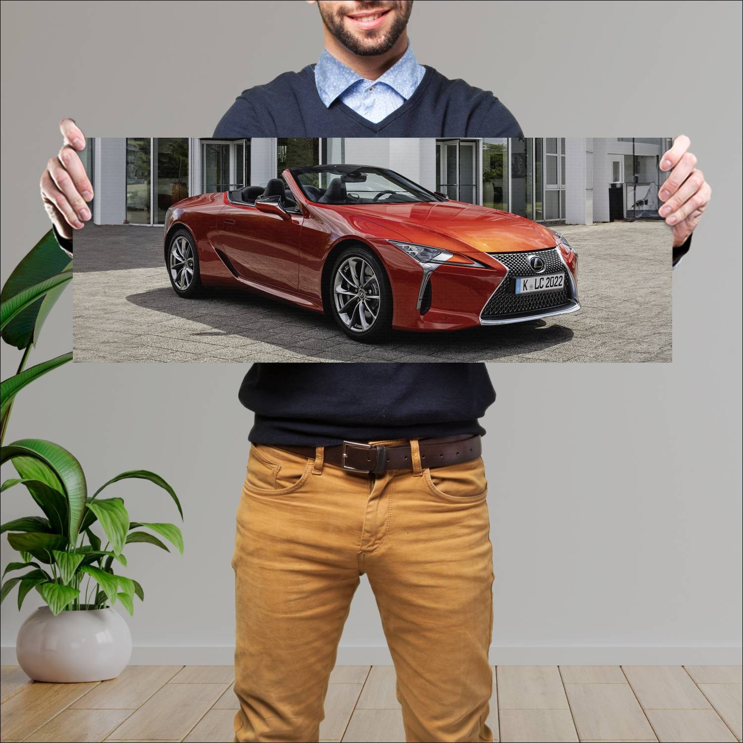 Cuadro grande 30x80cm 2020 lexus lc convertible 10 665 Lexus