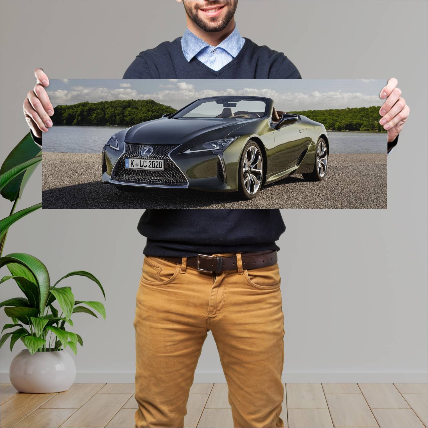 Cuadro grande 30x80cm 2020 lexus lc convertible 10 667 Lexus