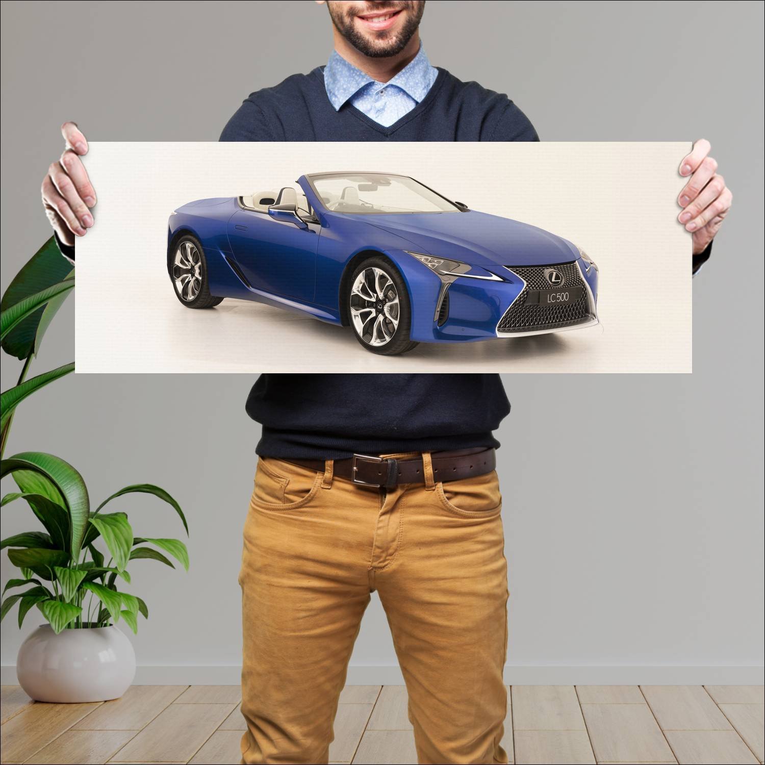 Cuadro grande 30x80cm 2020 lexus lc convertible au 670 Lexus