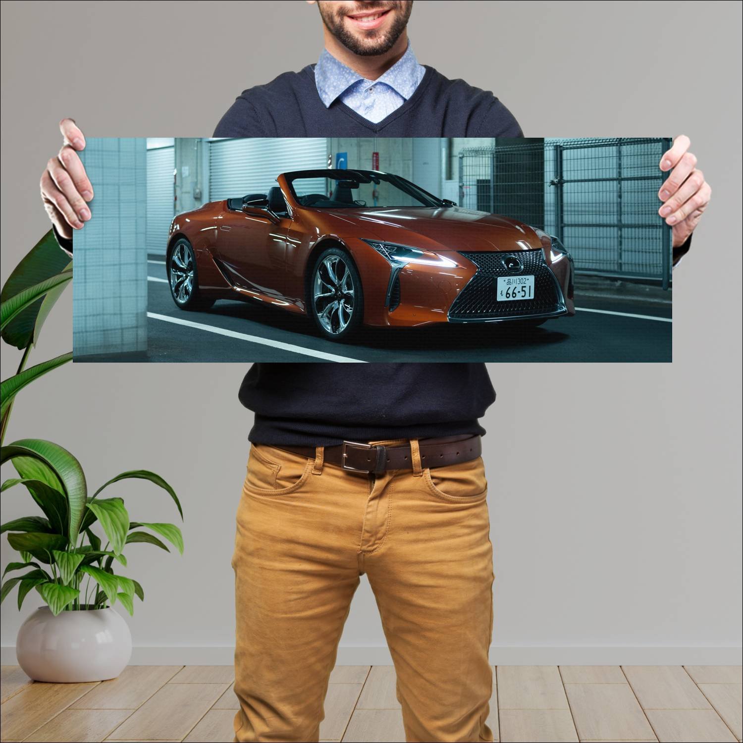 Cuadro grande 30x80cm 2020 lexus lc convertible jp 671 Lexus
