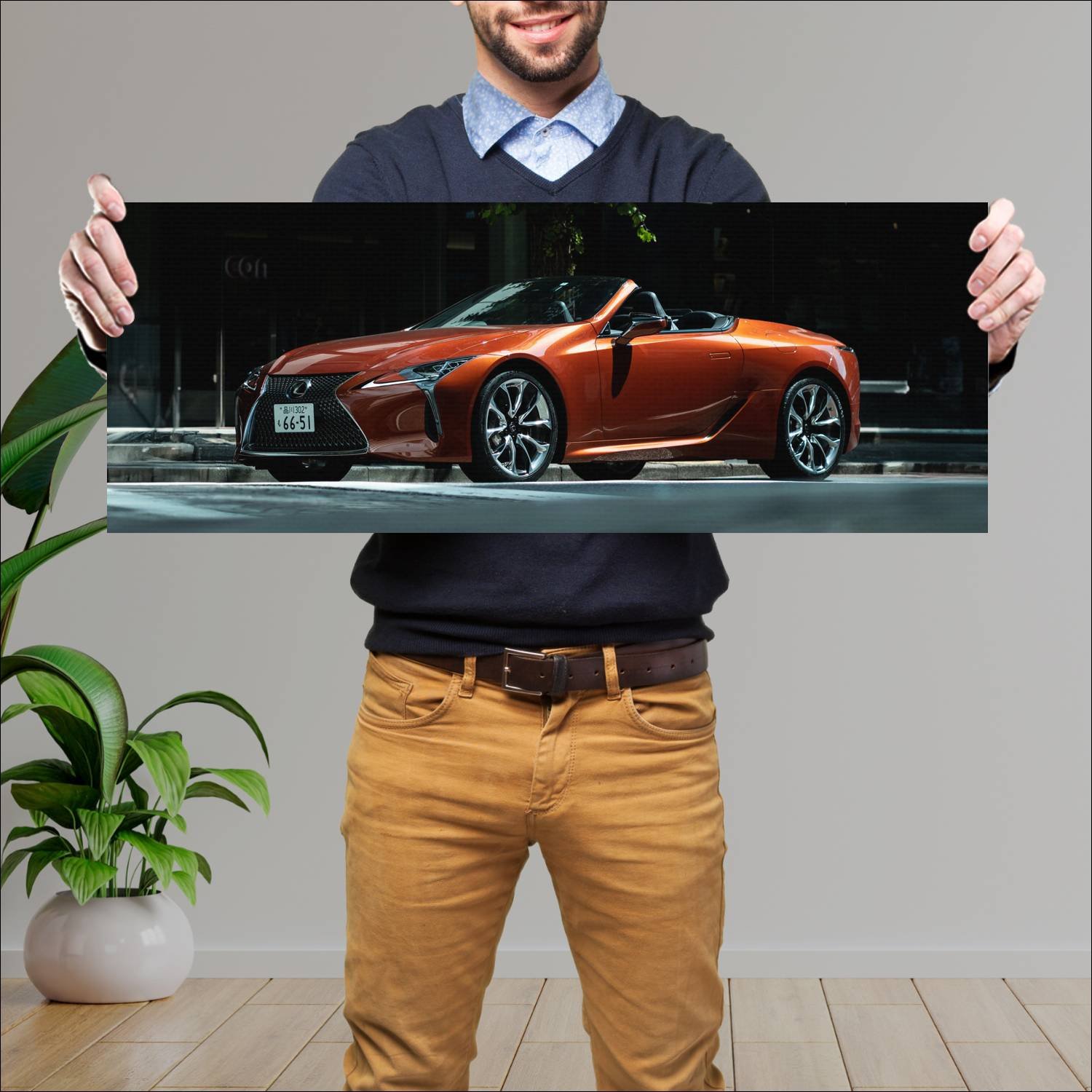 Cuadro grande 30x80cm 2020 lexus lc convertible jp 672 Lexus