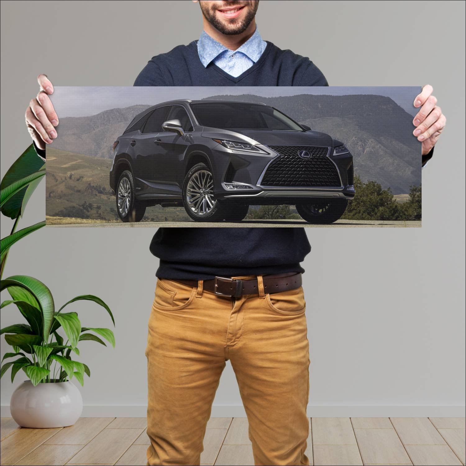 Cuadro grande 30x80cm 2020 lexus rx hybrid lwb us 687 Lexus