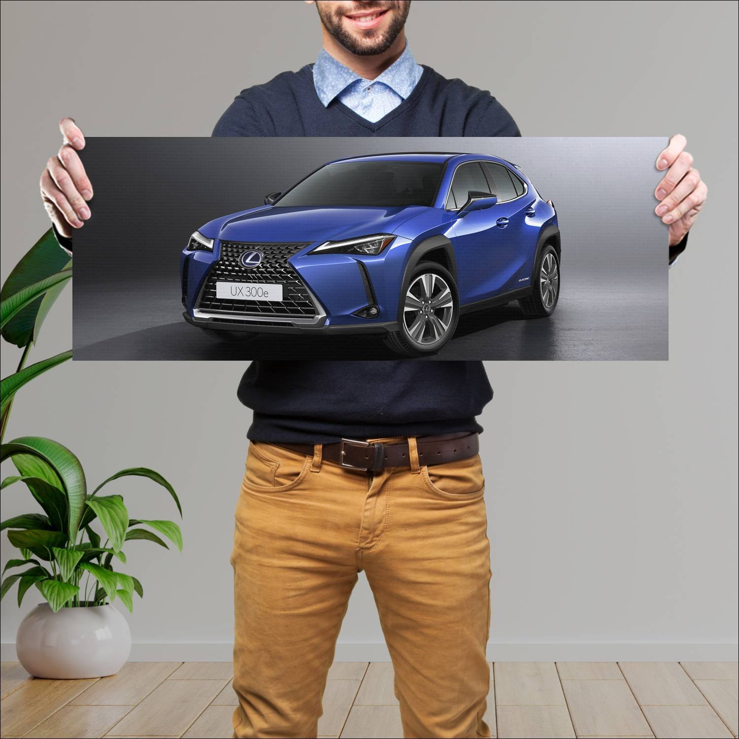 Cuadro grande 30x80cm 2020 lexus ux electric auto 688 Lexus