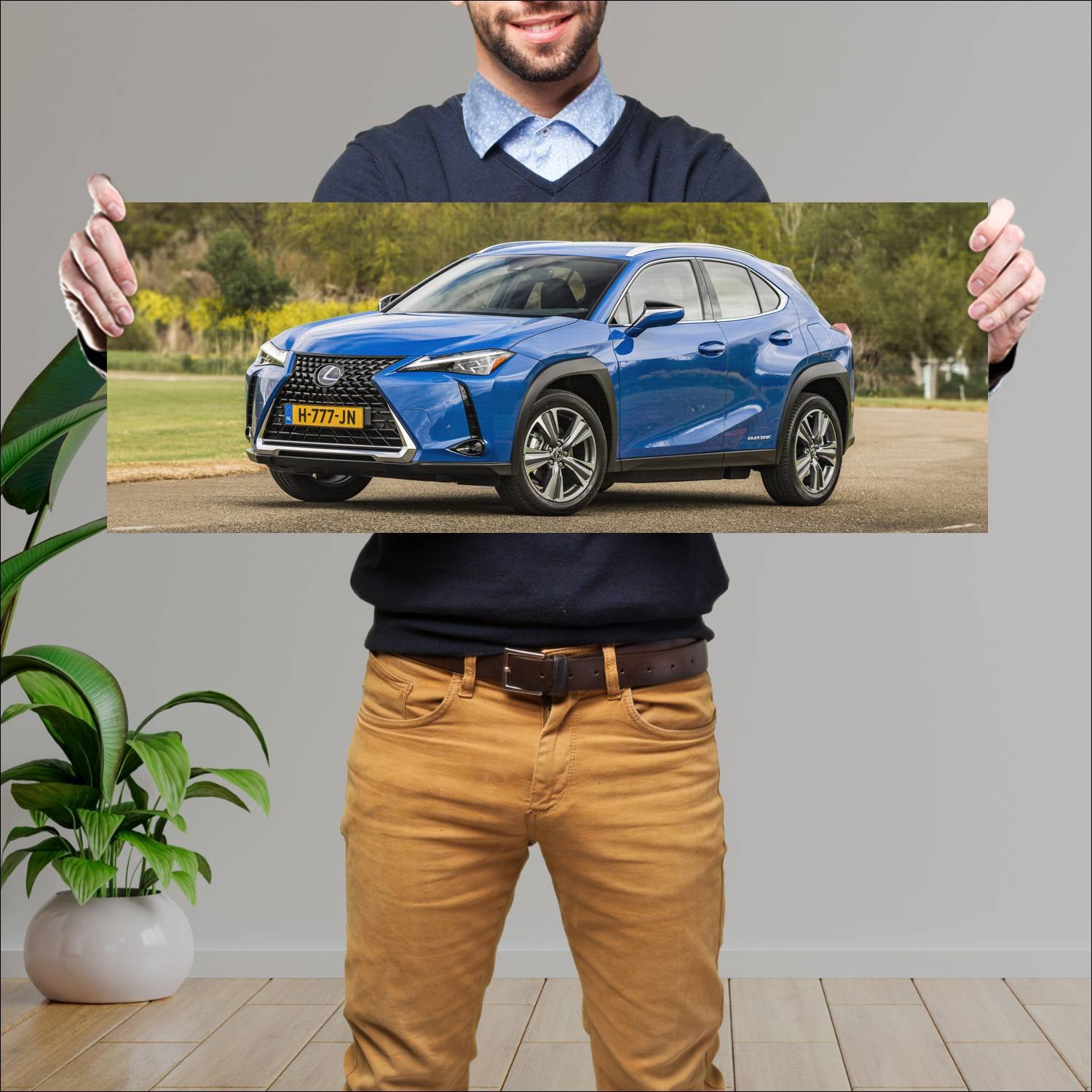 Cuadro grande 30x80cm 2020 lexus ux electric auto 689 Lexus