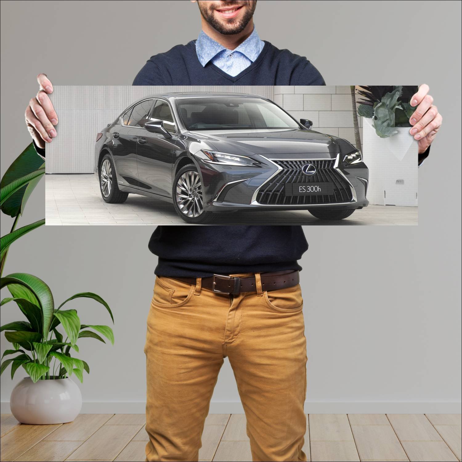 Cuadro grande 30x80cm 2021 lexus es hybrid au Lexus