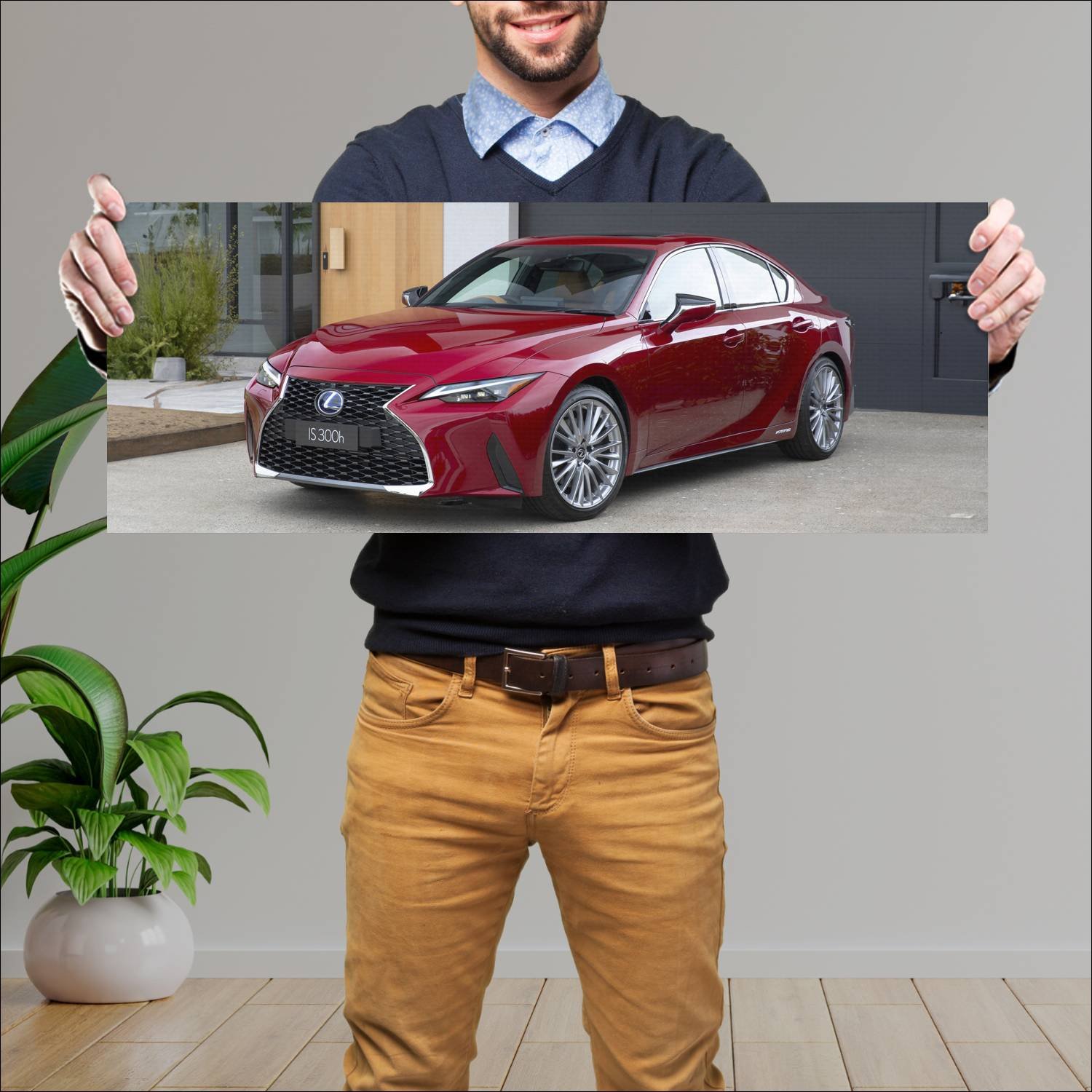 Cuadro grande 30x80cm 2021 lexus is hybrid au Lexus