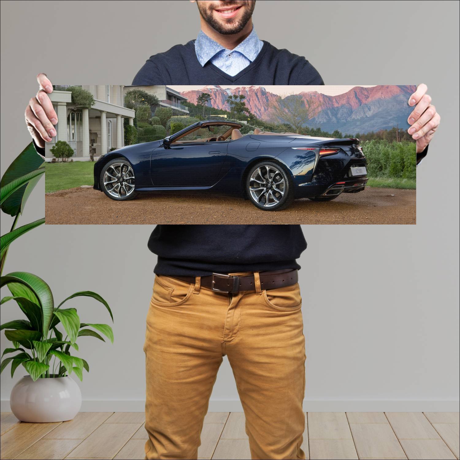 Cuadro grande 30x80cm 2021 lexus lc convertible za 713 Lexus