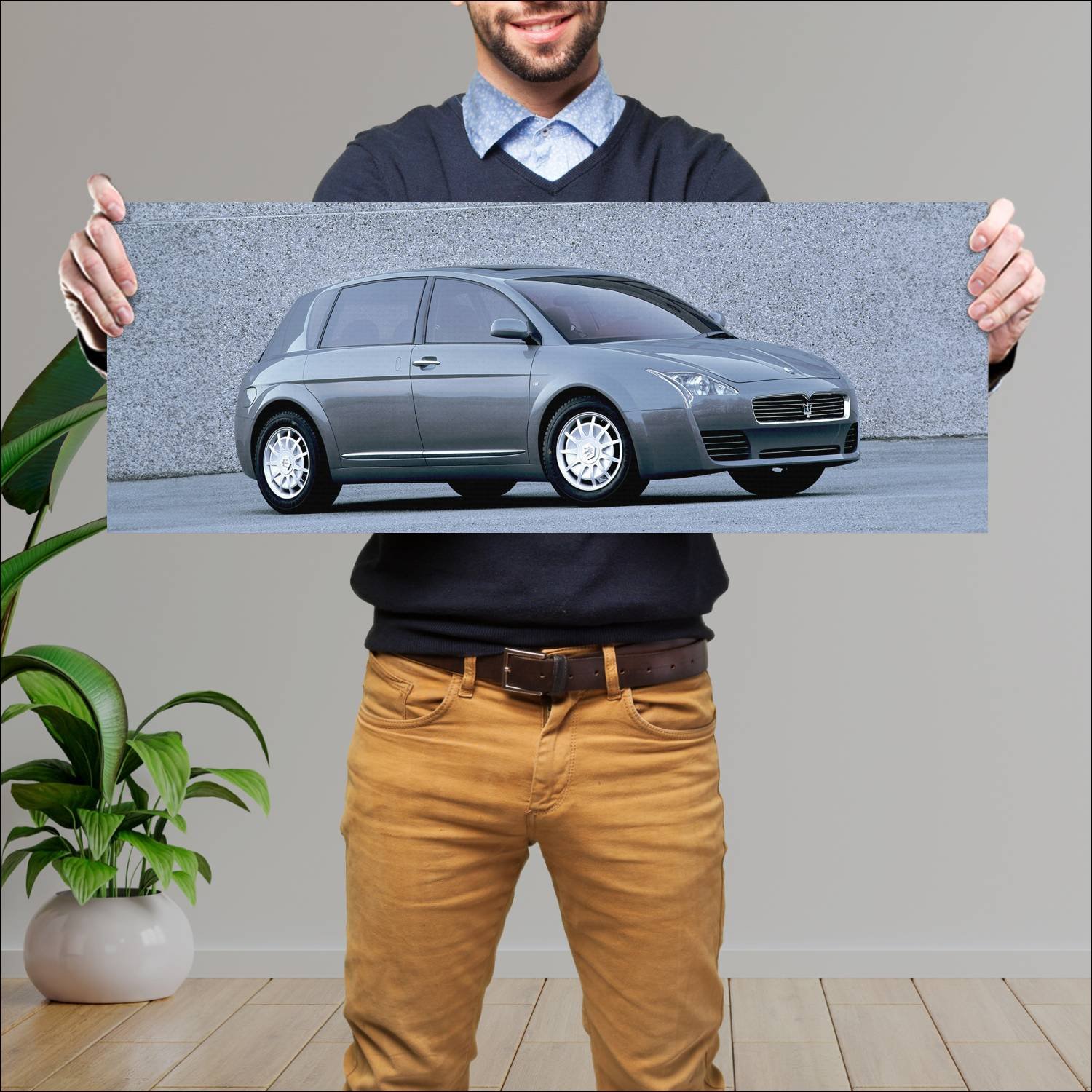 Cuadro grande 30x80cm 2000 maserati buran concept 98 Maserati