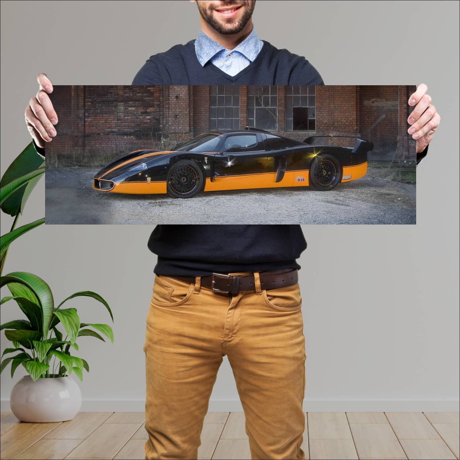 Cuadro grande 30x80cm 2007 maserati mc12 xx by edo 125 Maserati