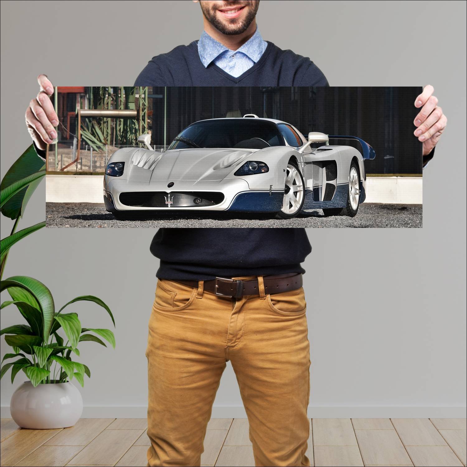 Cuadro grande 30x80cm 2008 maserati mc12 by edo co 134 Maserati