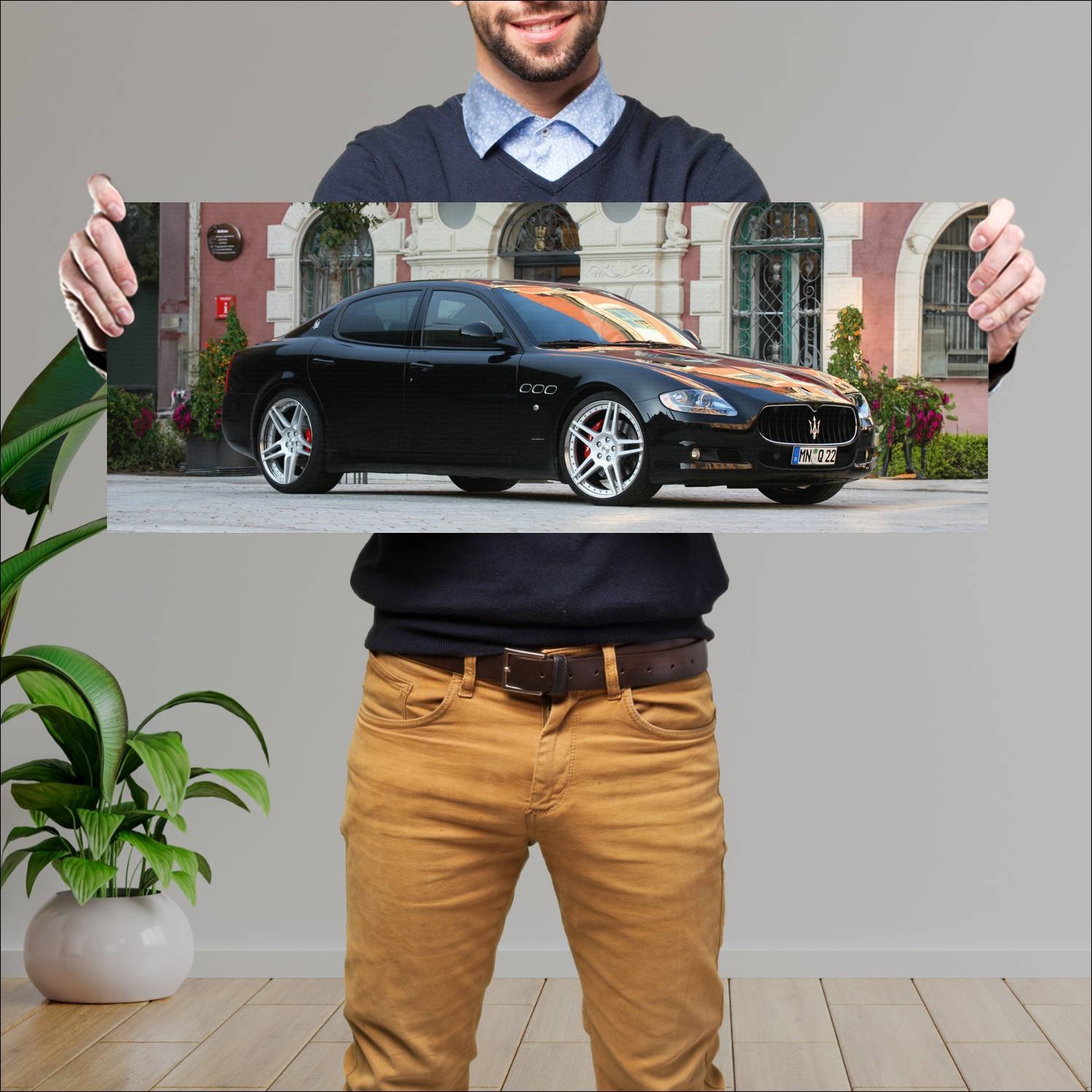 Cuadro grande 30x80cm 2010 maserati quattroporte s 171 Maserati