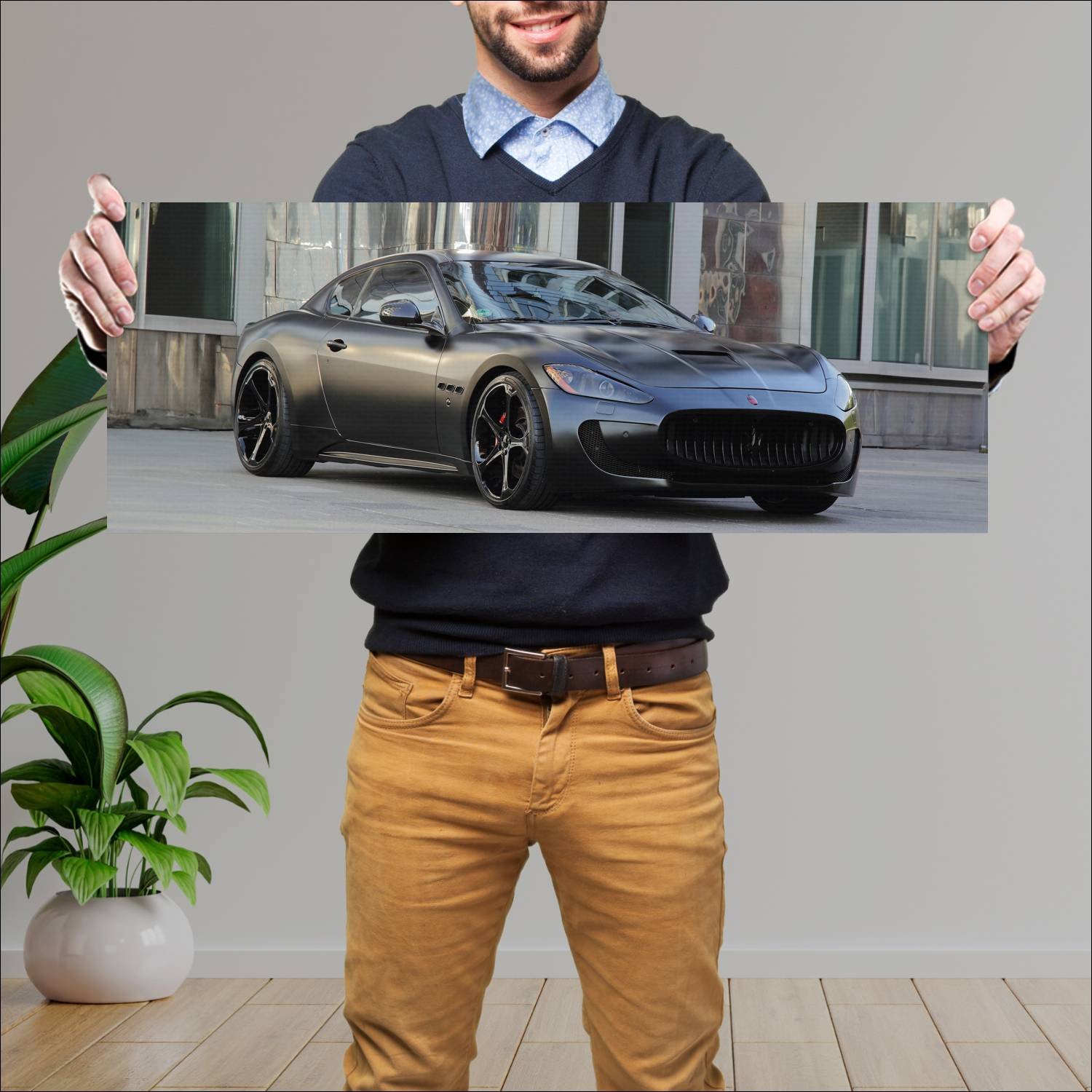 Cuadro grande 30x80cm 2011 maserati granturismo s 183 Maserati