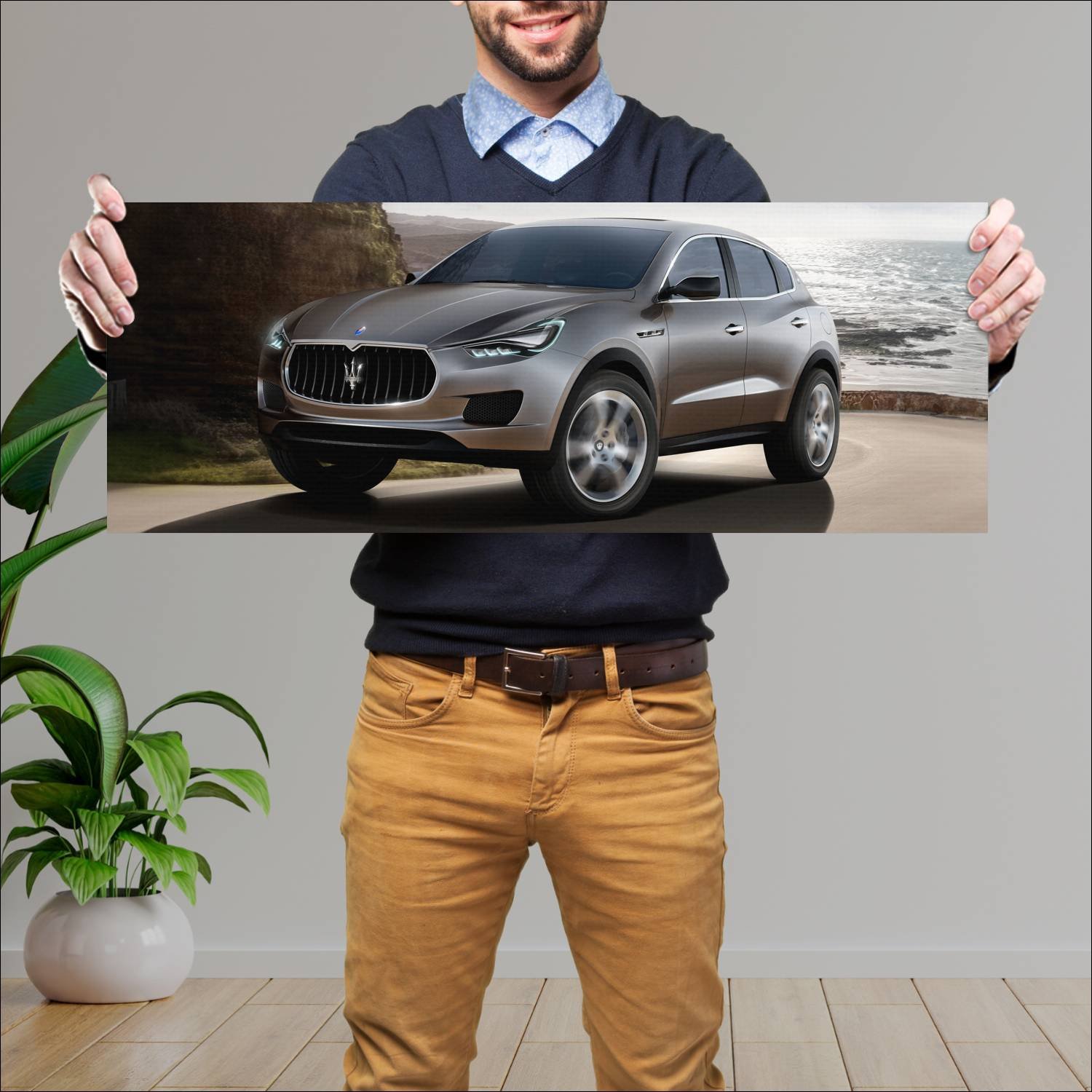 Cuadro grande 30x80cm 2011 maserati kubang concept 184 Maserati