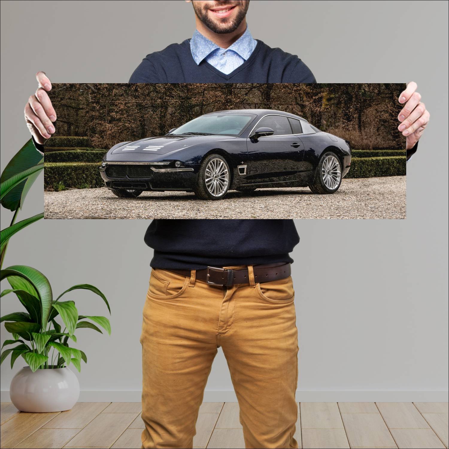 Cuadro grande 30x80cm 2018 touring sciadipersia 76 301 Maserati
