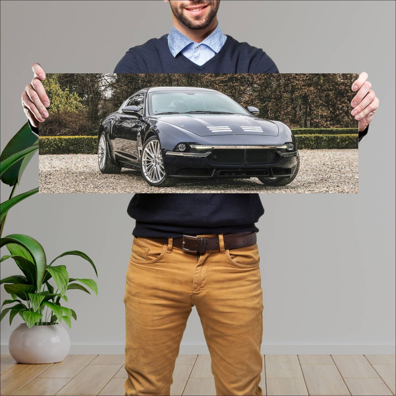 Cuadro grande 30x80cm 2018 touring sciadipersia 76 302 Maserati