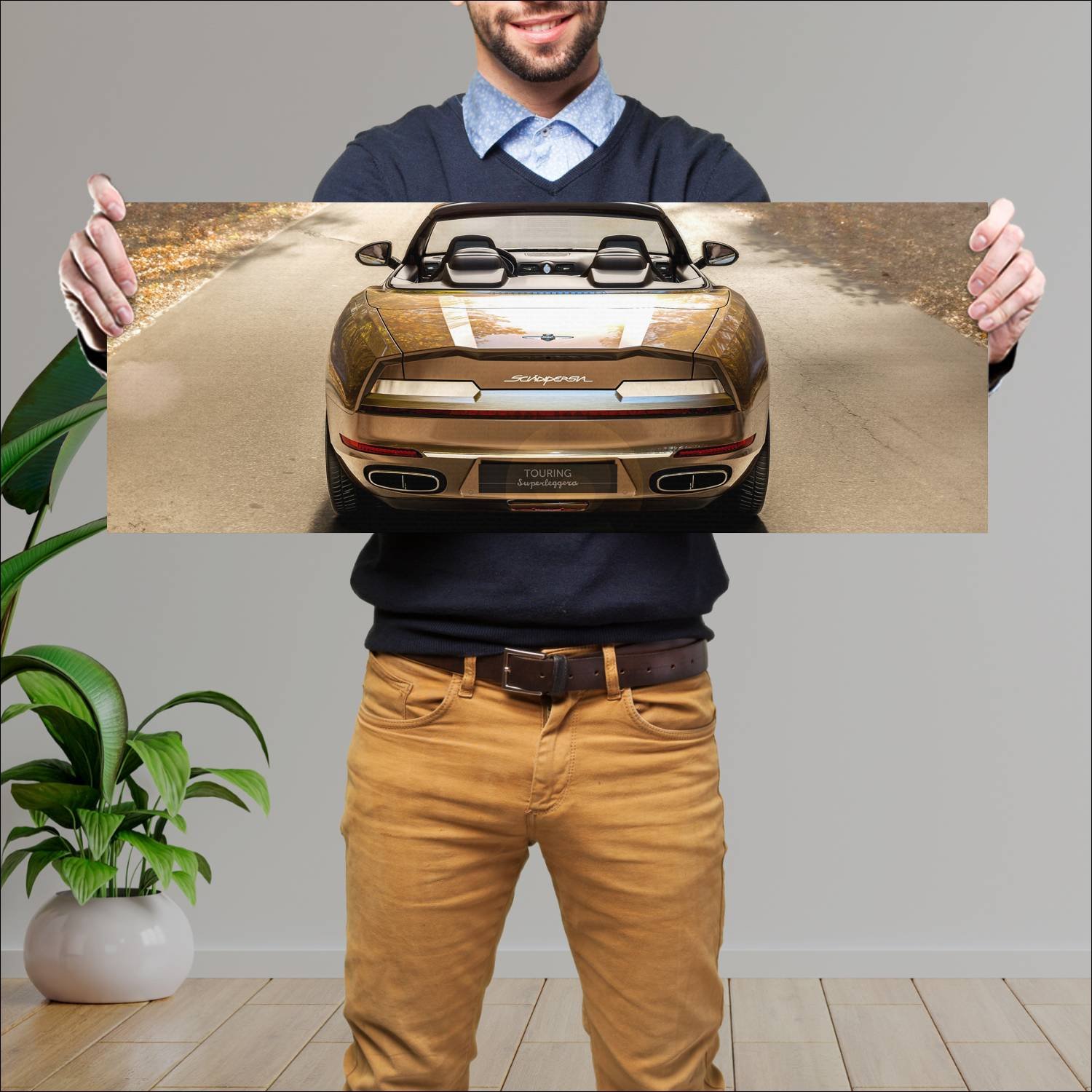 Cuadro grande 30x80cm 2019 touring sciadipersia ca 317 Maserati