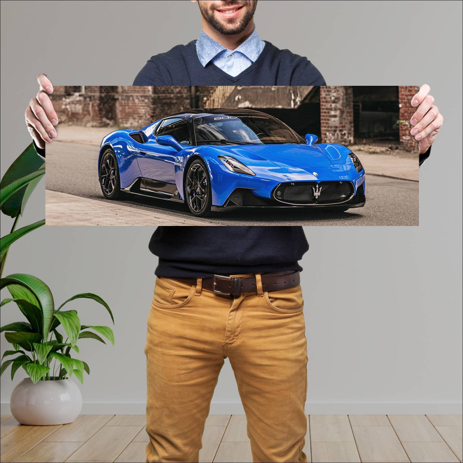 Cuadro grande 30x80cm 2022 maserati mc20 by edo co 362 Maserati