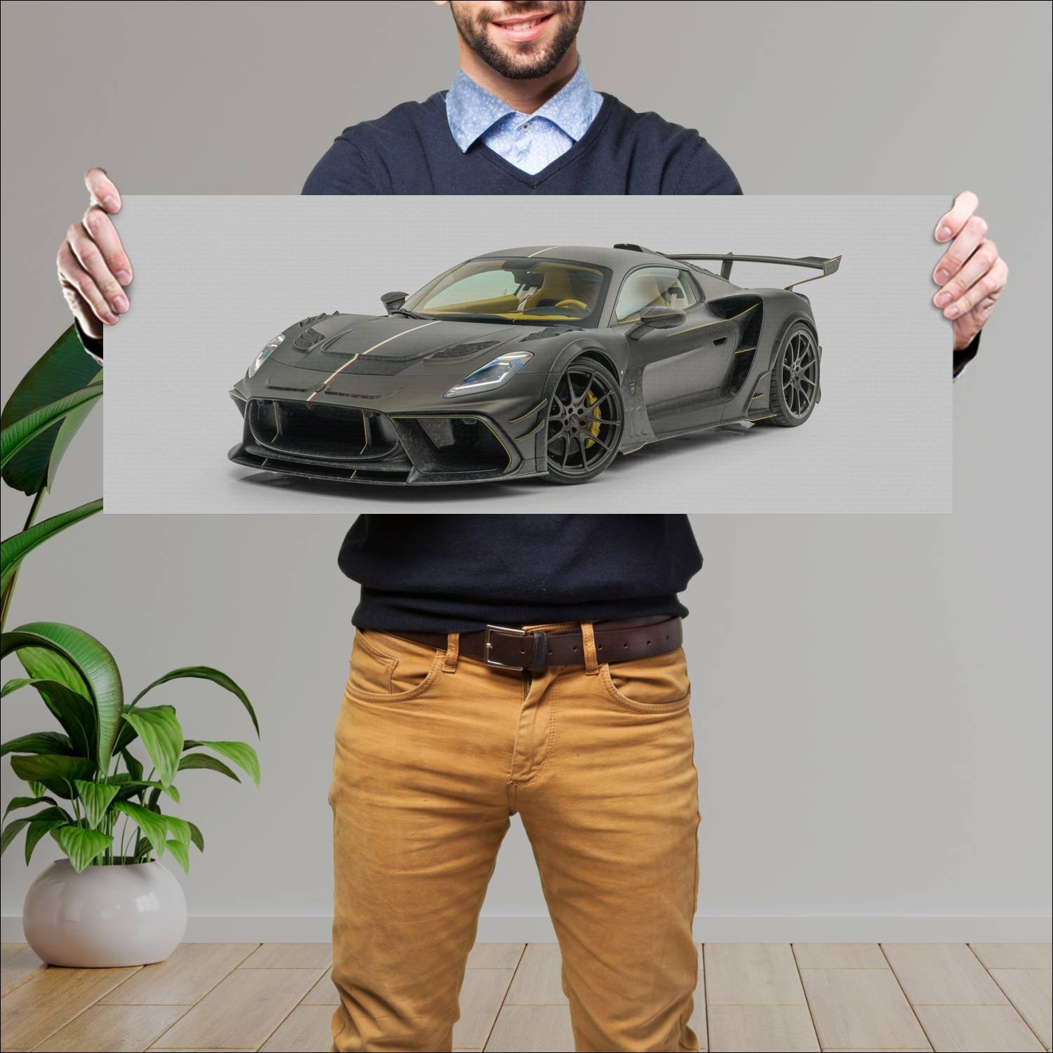 Cuadro grande 30x80cm 2023 maserati mc20 by mansor 386 Maserati